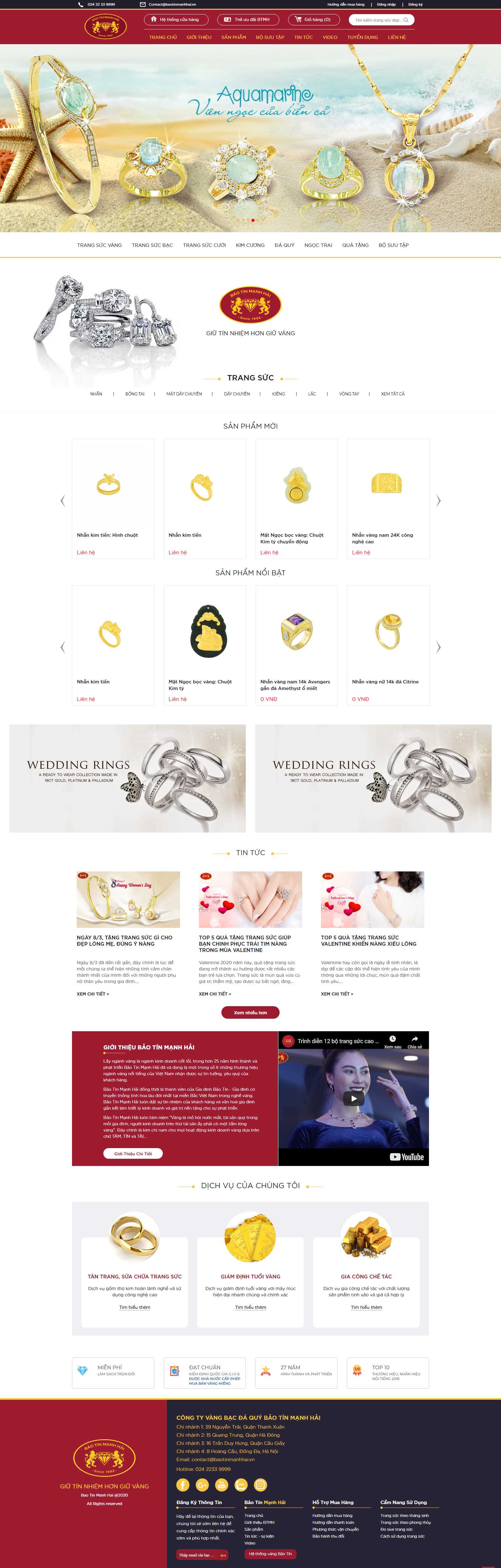 Thiết kế Website tiệm vàng bạc - www.baotinmanhhai.vn - VietWebGroup.Vn