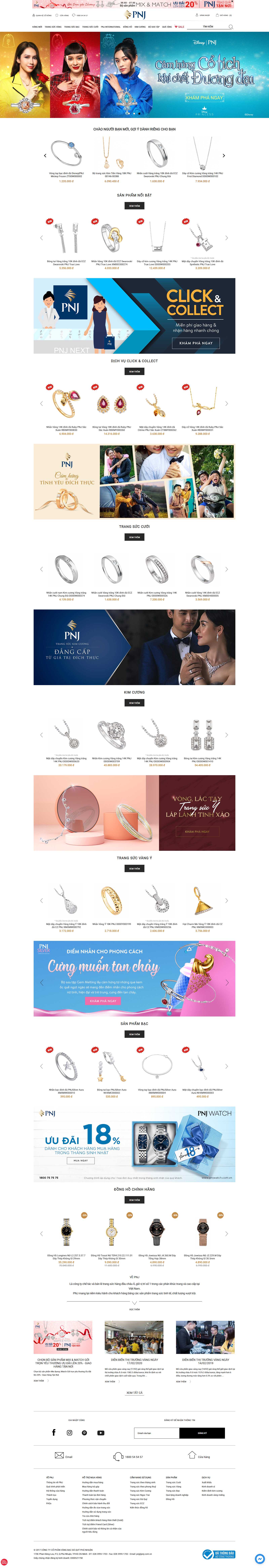 Thiết kế Website tiệm vàng bạc - www.pnj.com.vn - VietWebGroup.Vn