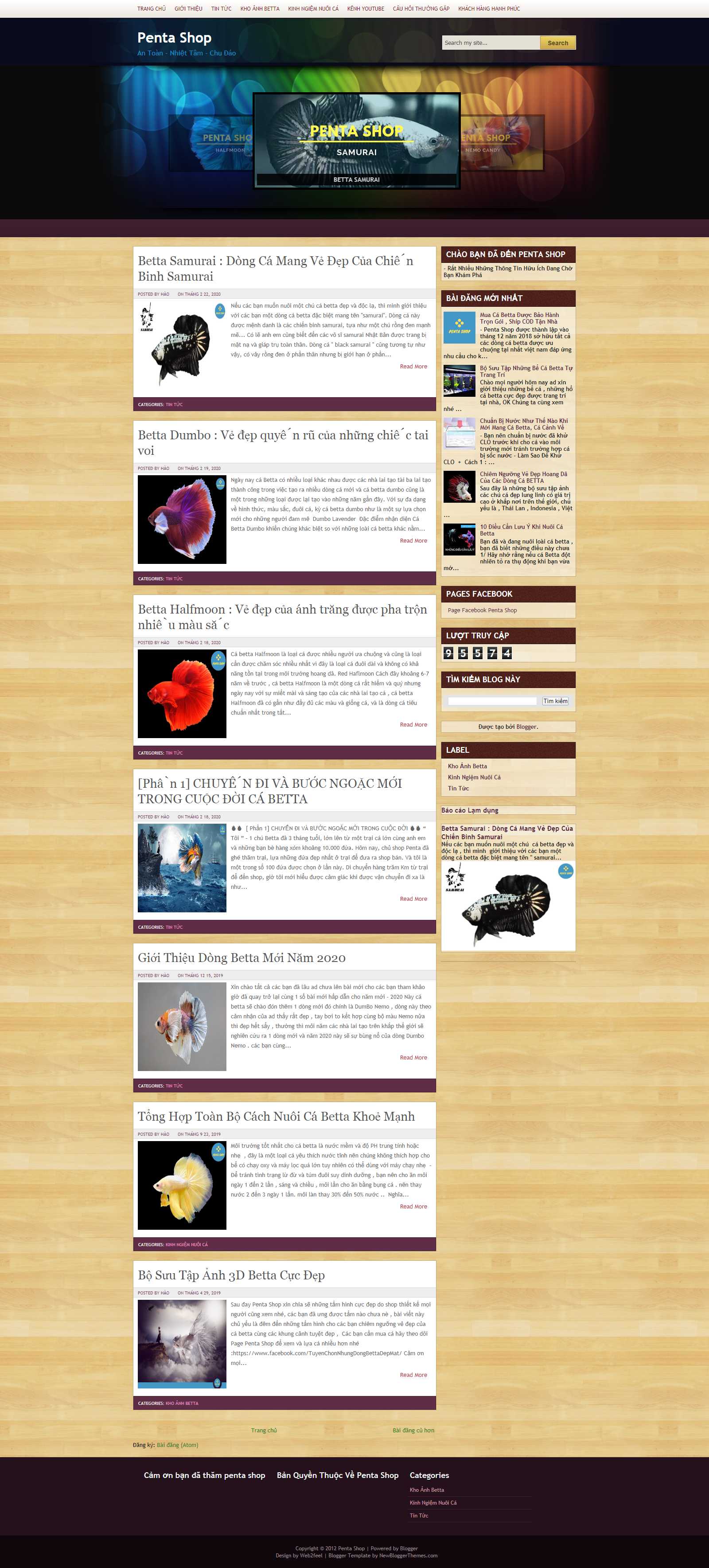Thiết kế Website cá cảnh - www.bettapentashop.com - VietWebGroup.Vn