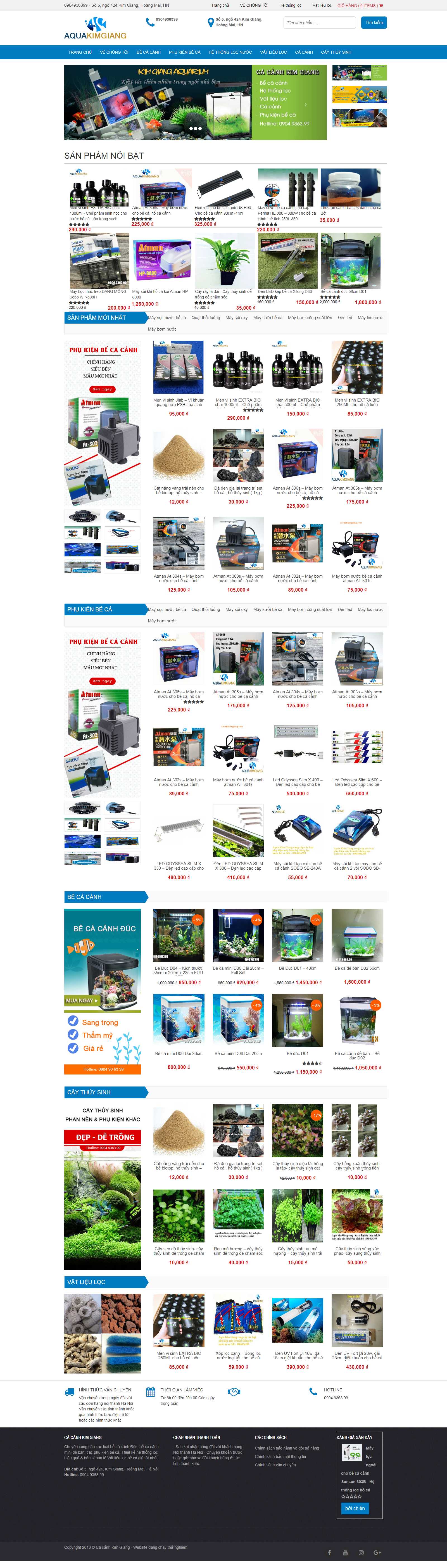 Thiết kế Website cá cảnh - cacanhkimgiang.com - VietWebGroup.Vn