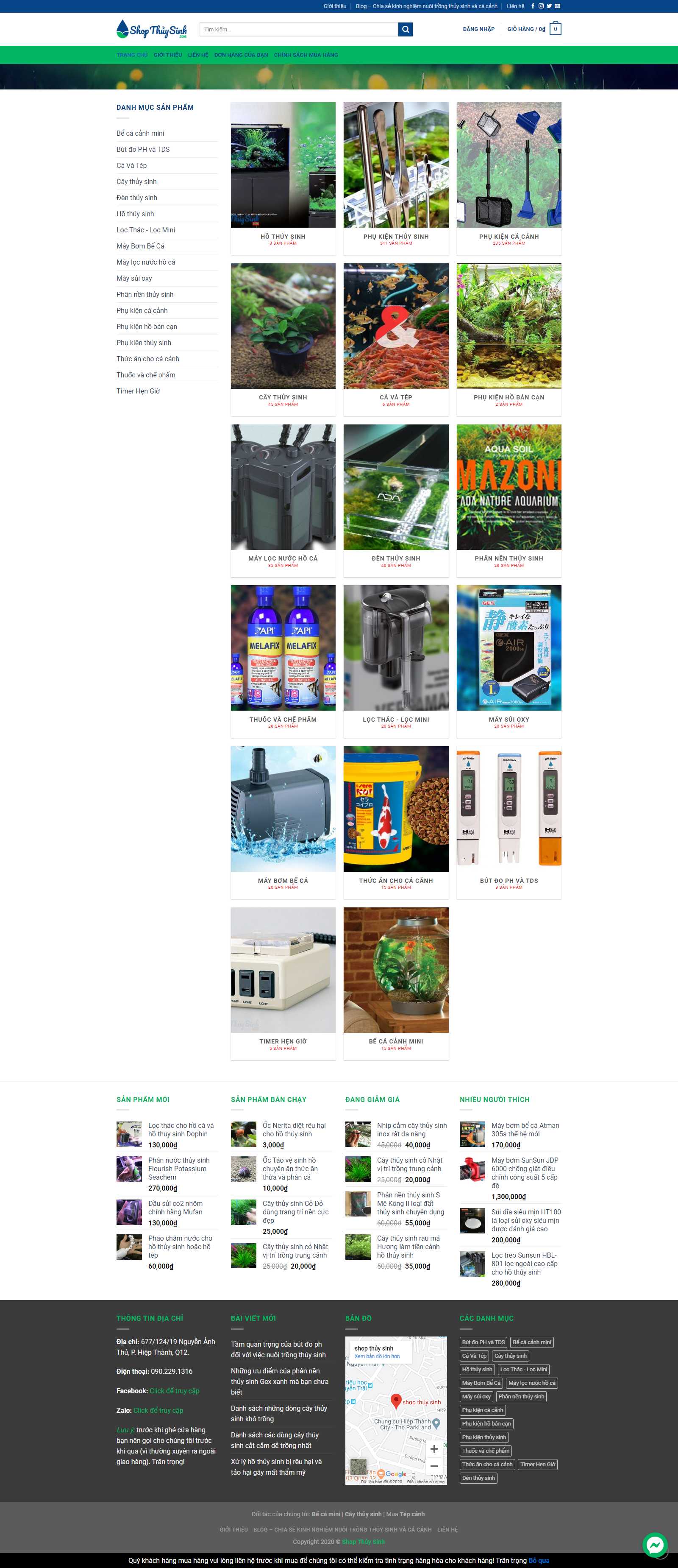 Thiết kế Website cá cảnh - shopthuysinh.com - VietWebGroup.Vn