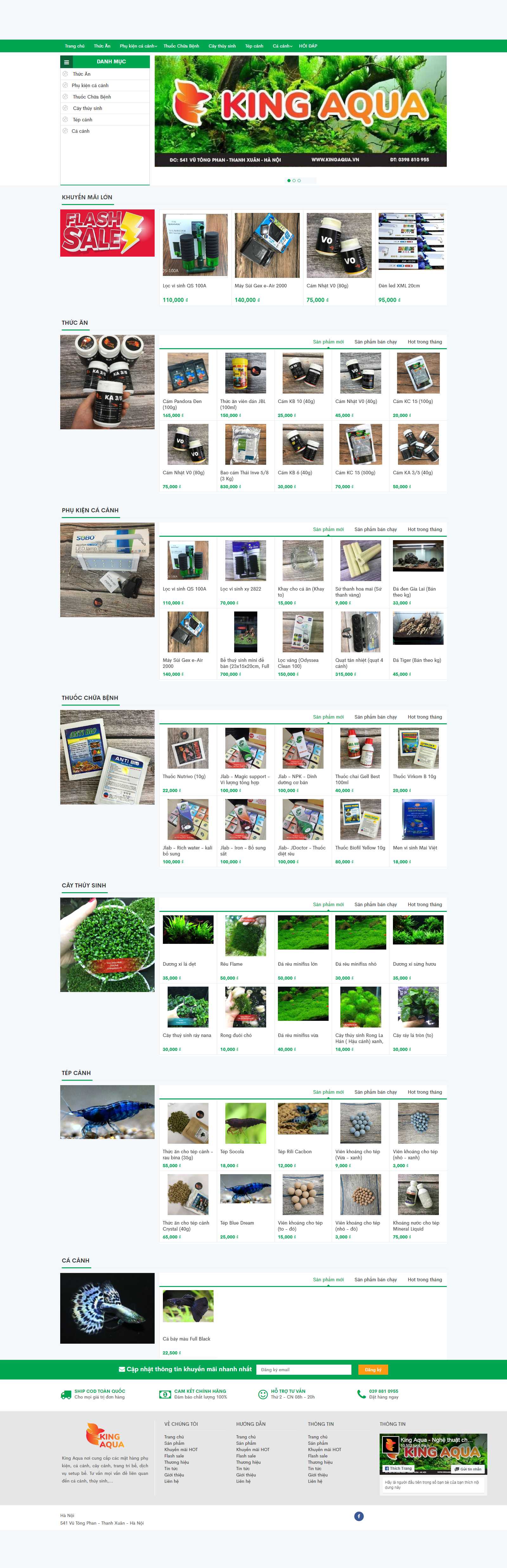 Thiết kế Website cá cảnh - kingaqua.vn - VietWebGroup.Vn
