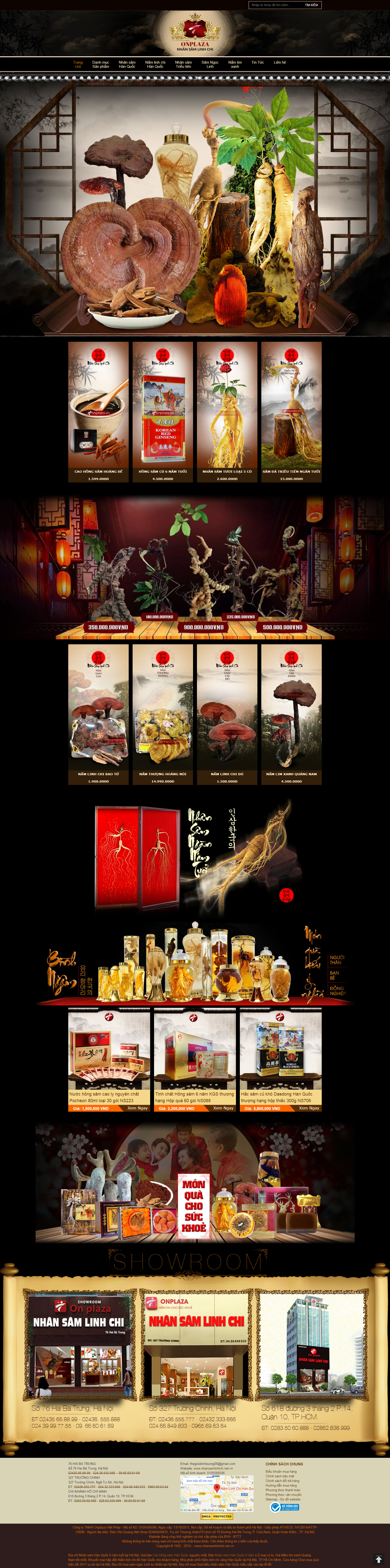 Thiết kế Website bán nhân sâm - nhansamlinhchi.net.vn - VietWebGroup.Vn