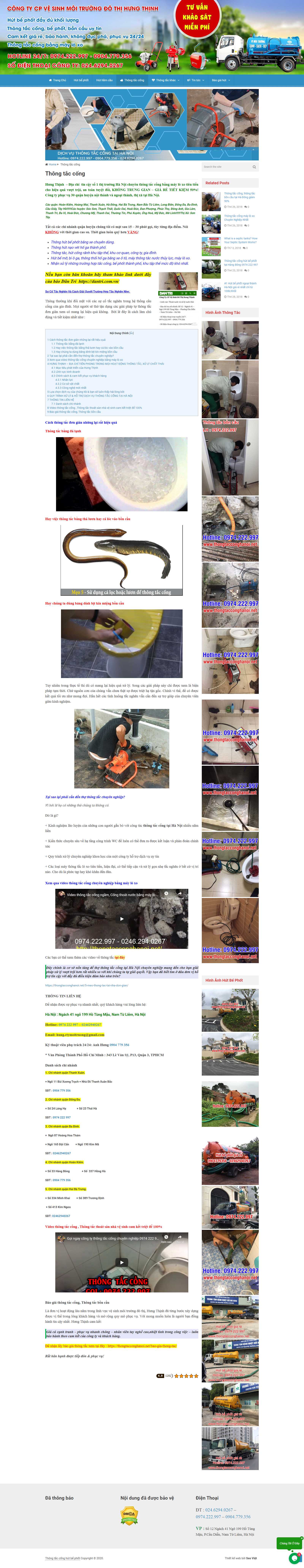 Thiết kế Website thông tắc cống - thongtacconghanoi.net - VietWebGroup.Vn