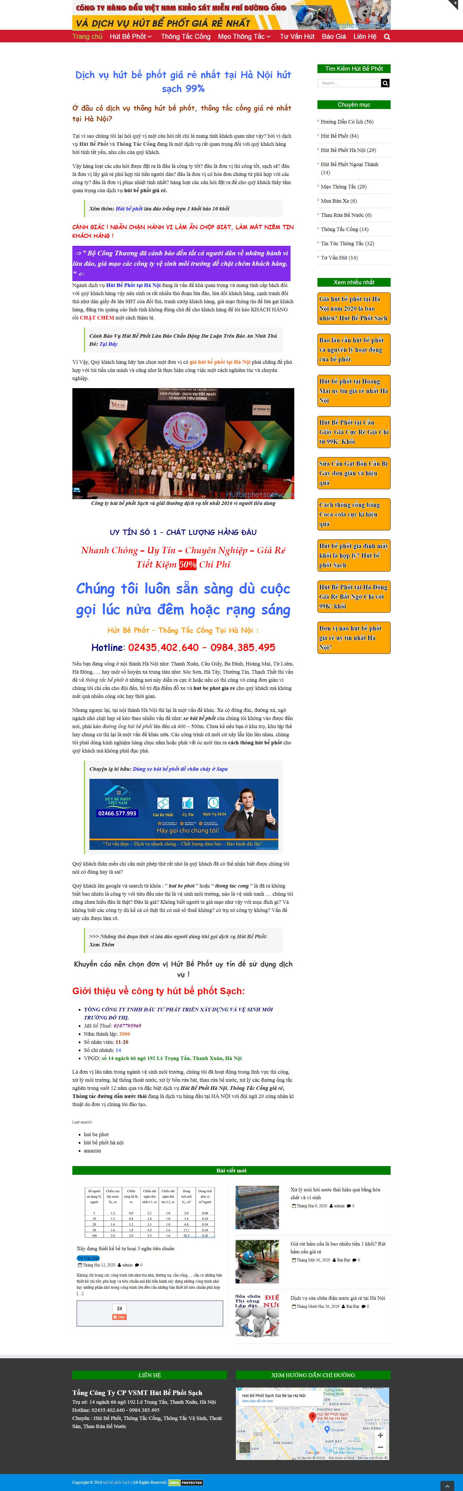 Thiết kế Website thông tắc cống - hutbephotsach.com - VietWebGroup.Vn