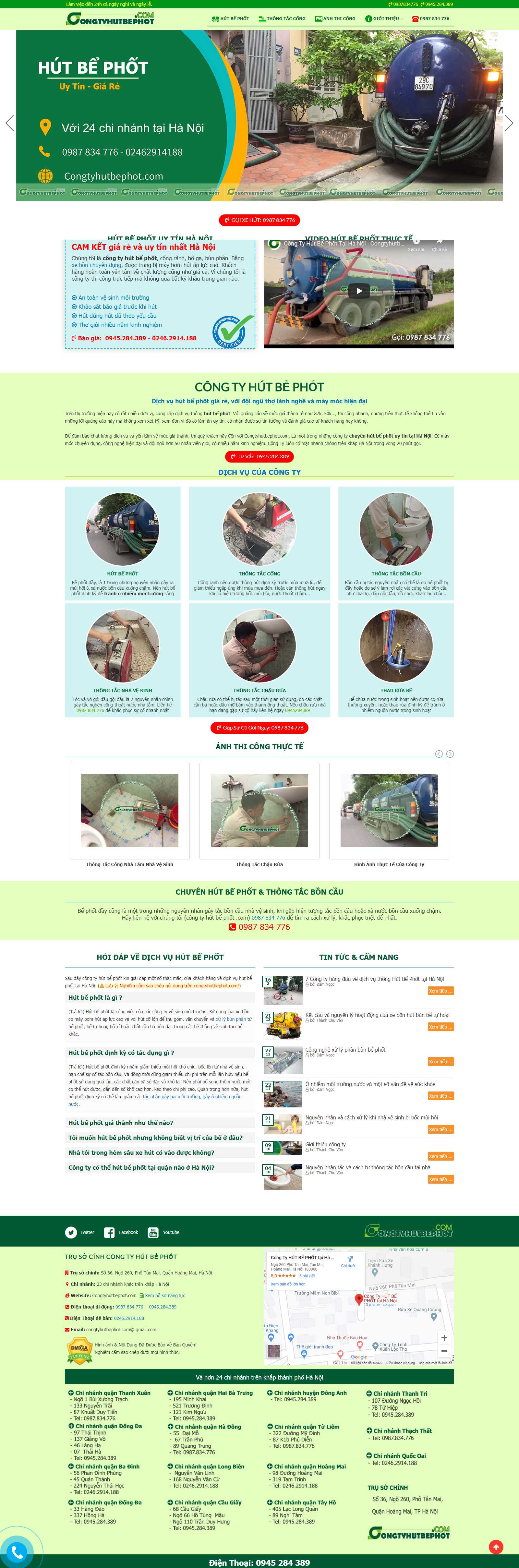 Thiết kế Website hút bể phốt - congtyhutbephot.com - VietWebGroup.Vn