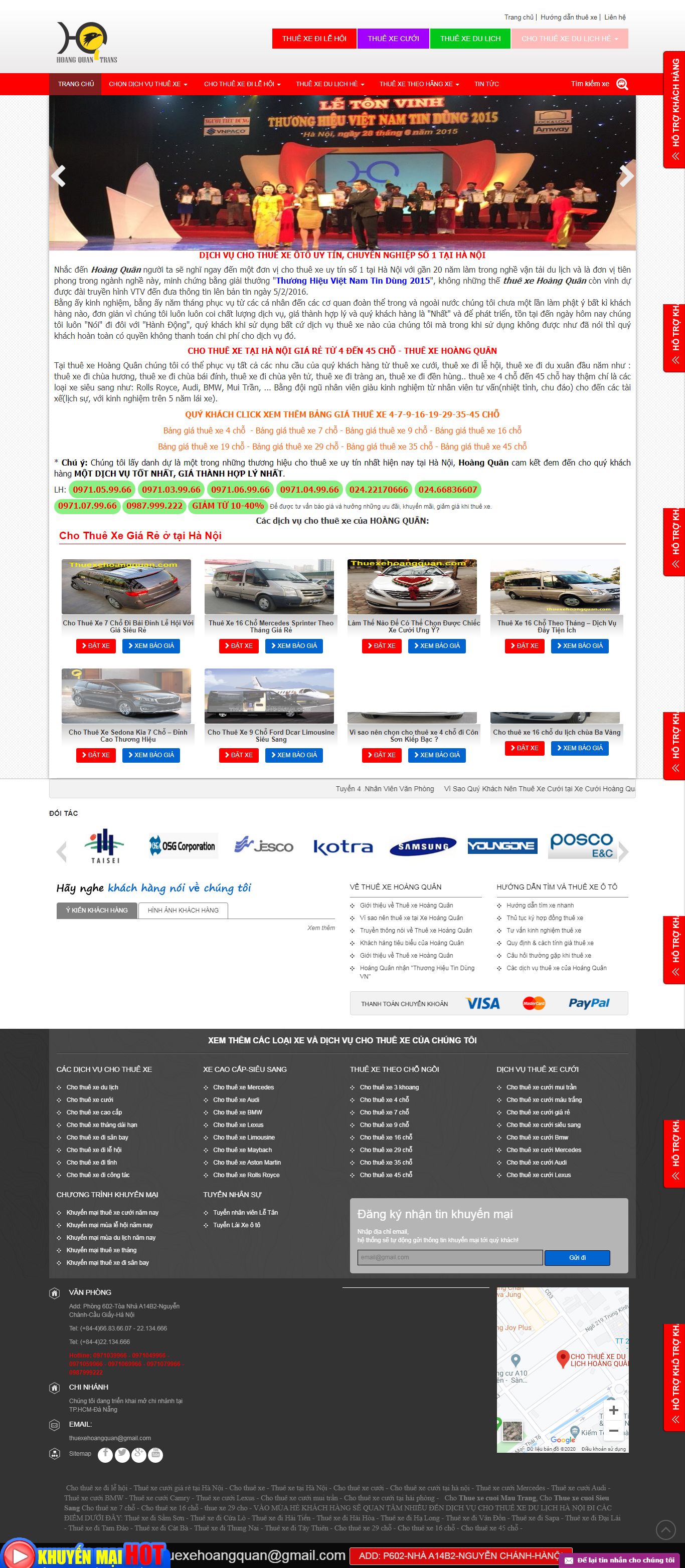 Thiết kế Website thuê xe - thuexehoangquan.com - VietWebGroup.Vn