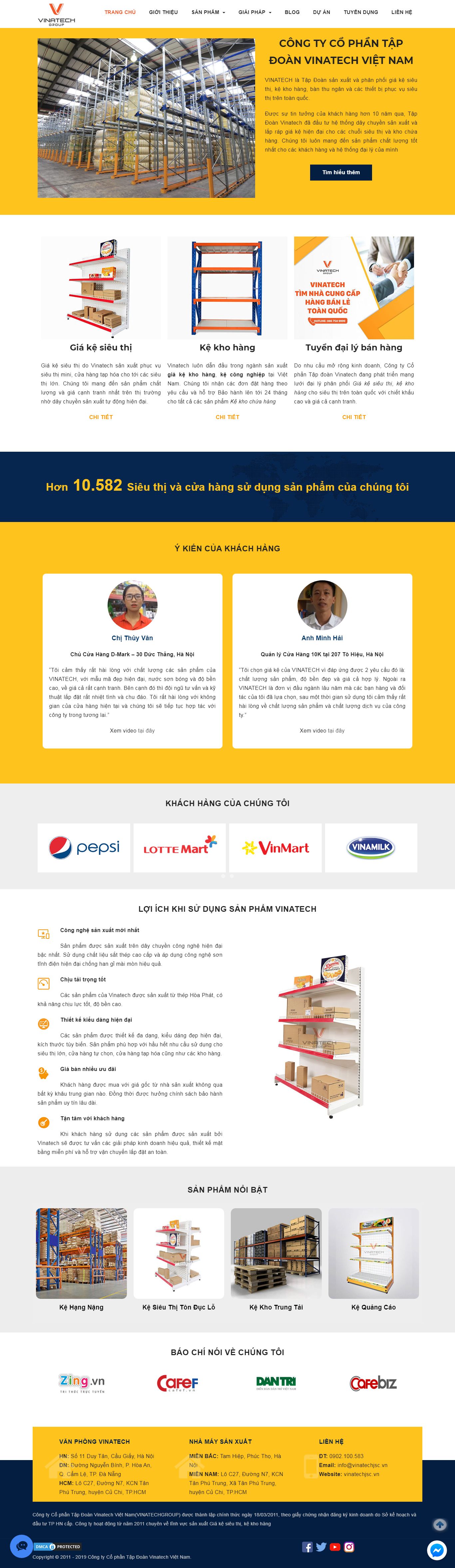 Thiết kế Website tạp hóa - vinatechjsc.vn - VietWebGroup.Vn