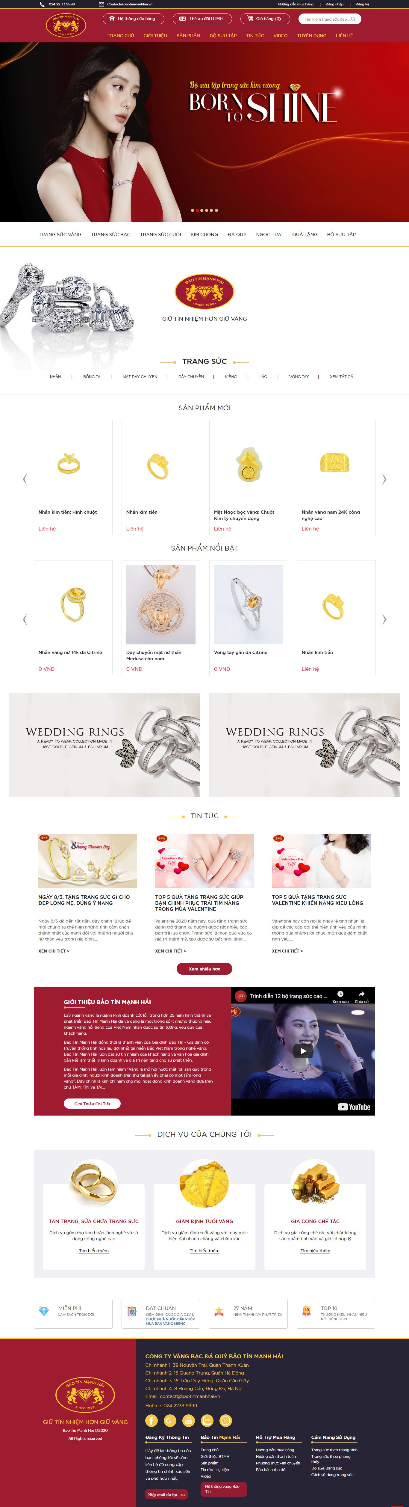 Thiết kế Website tiệm vàng bạc - www.baotinmanhhai.vn - VietWebGroup.Vn