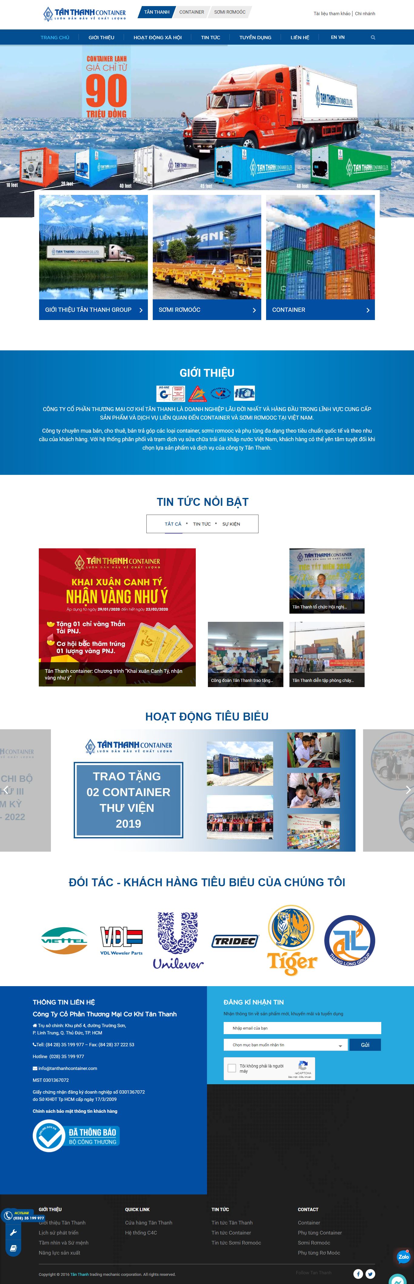 Thiết kế Website container - tanthanhcontainer.com - VietWebGroup.Vn