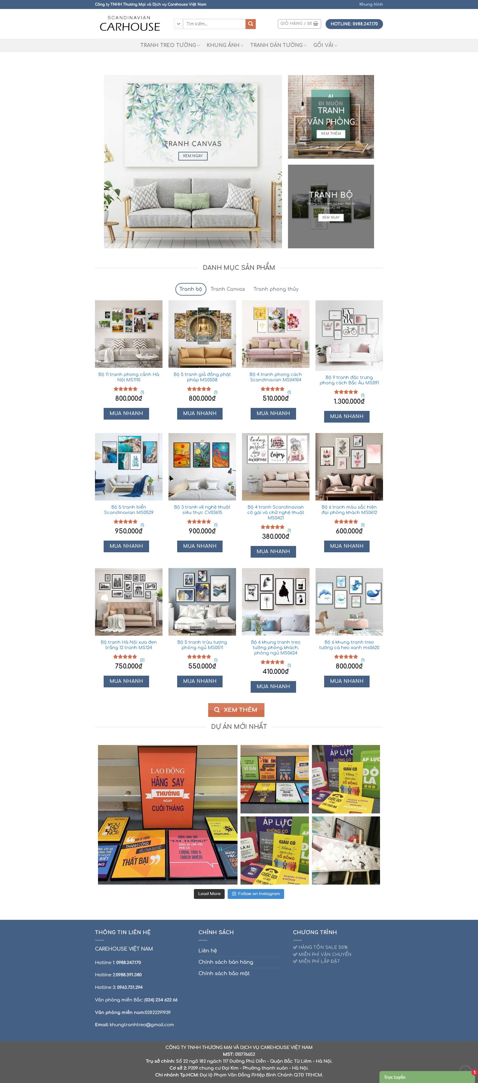Thiết kế Website khung tranh ảnh - khungtranhtreotuong.com - VietWebGroup.Vn