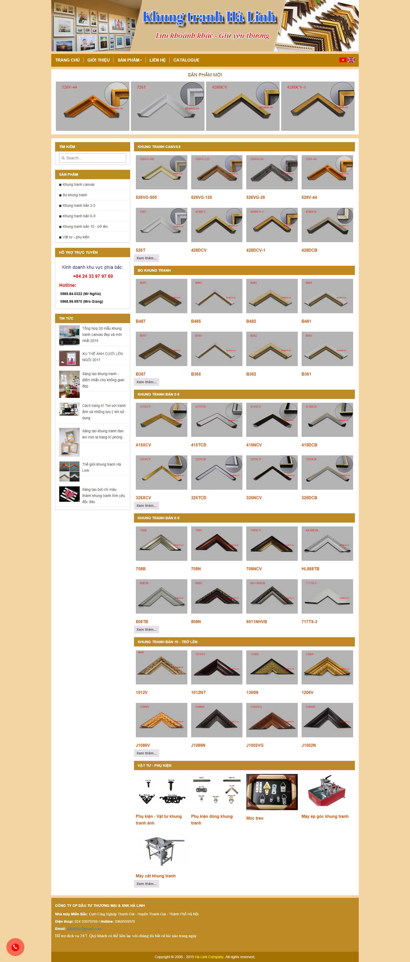 Thiết kế Website khung tranh ảnh - www.kthalinh.vn - VietWebGroup.Vn