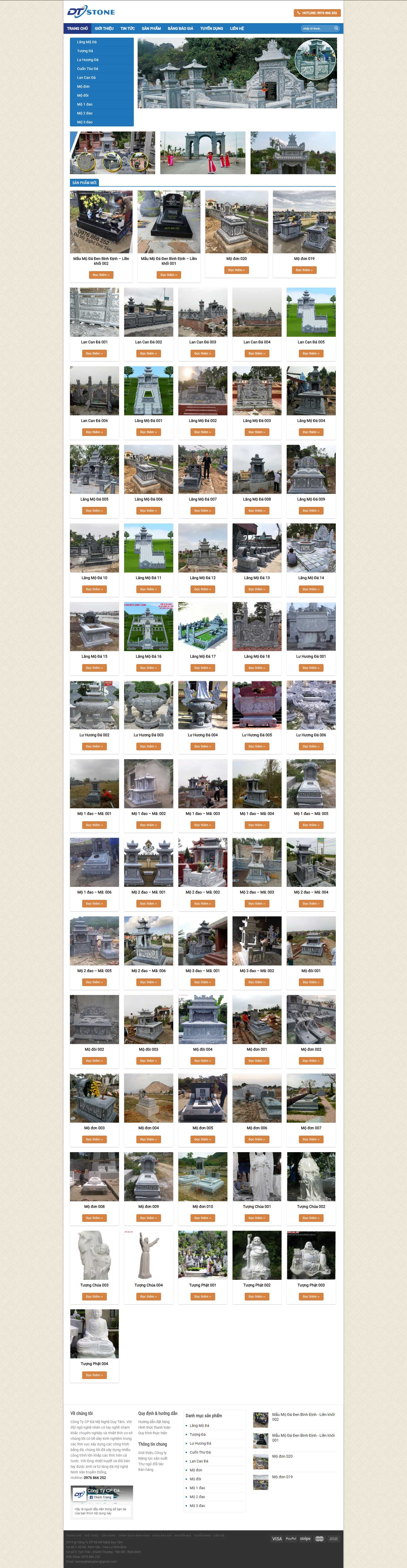 Thiết kế Website đá mỹ nghệ - damyngheduytam.com - VietWebGroup.Vn