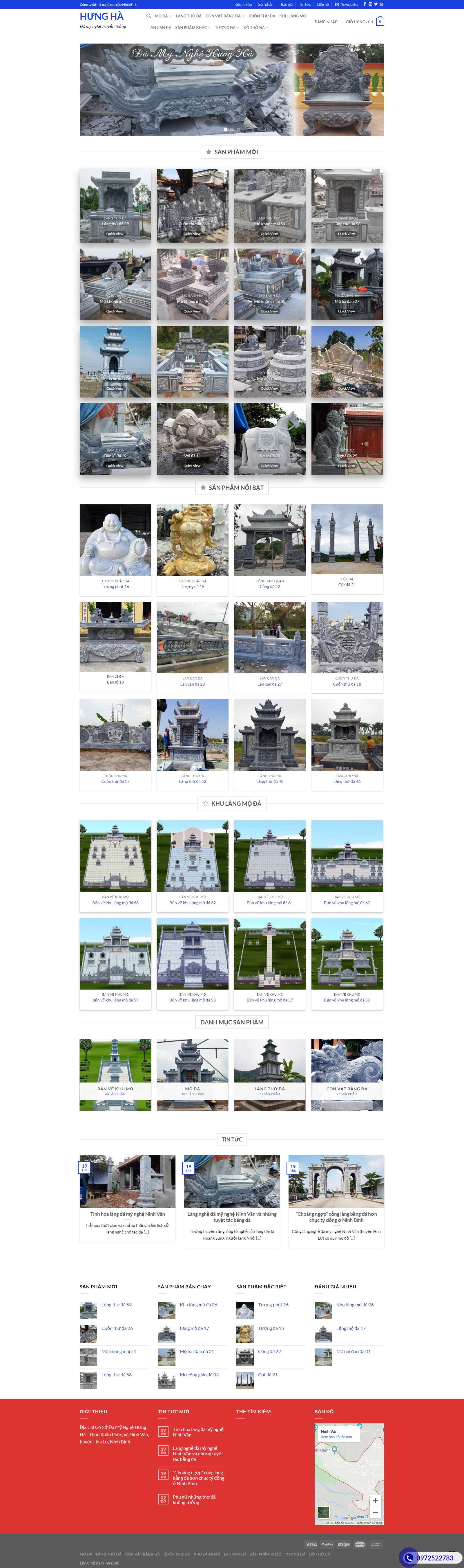 Thiết kế Website đá mỹ nghệ - damynghehungha.com - VietWebGroup.Vn
