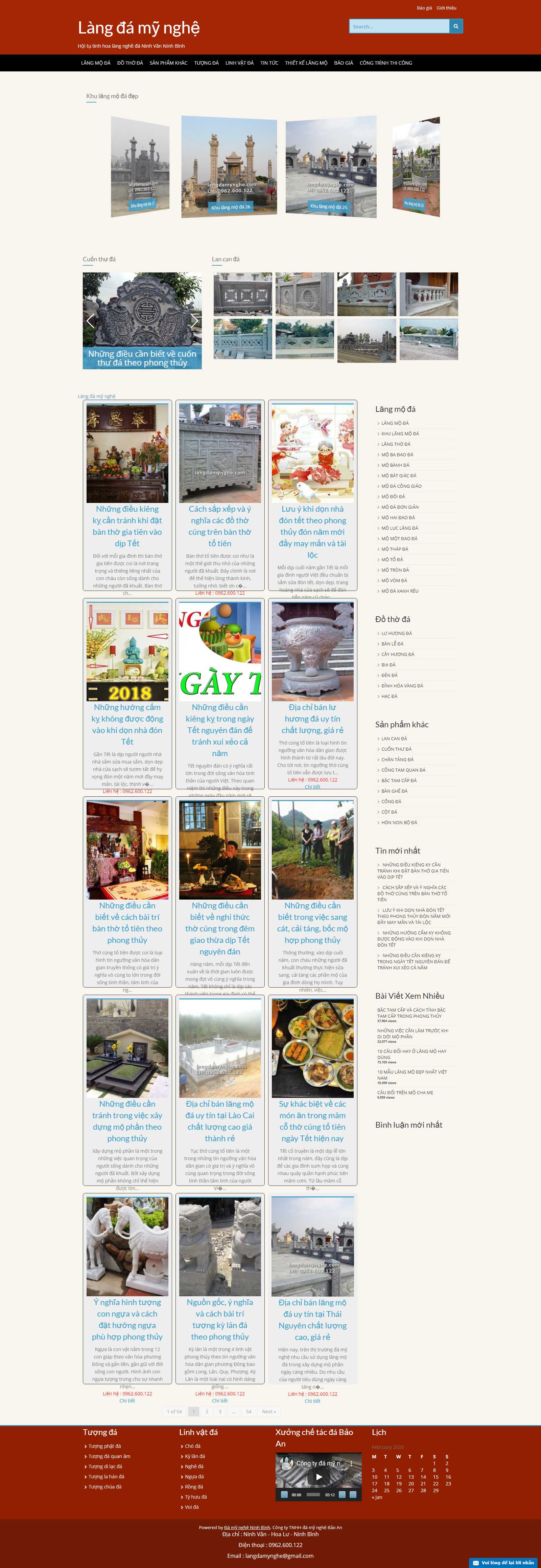Thiết kế Website đá mỹ nghệ - langdamynghe.com - VietWebGroup.Vn