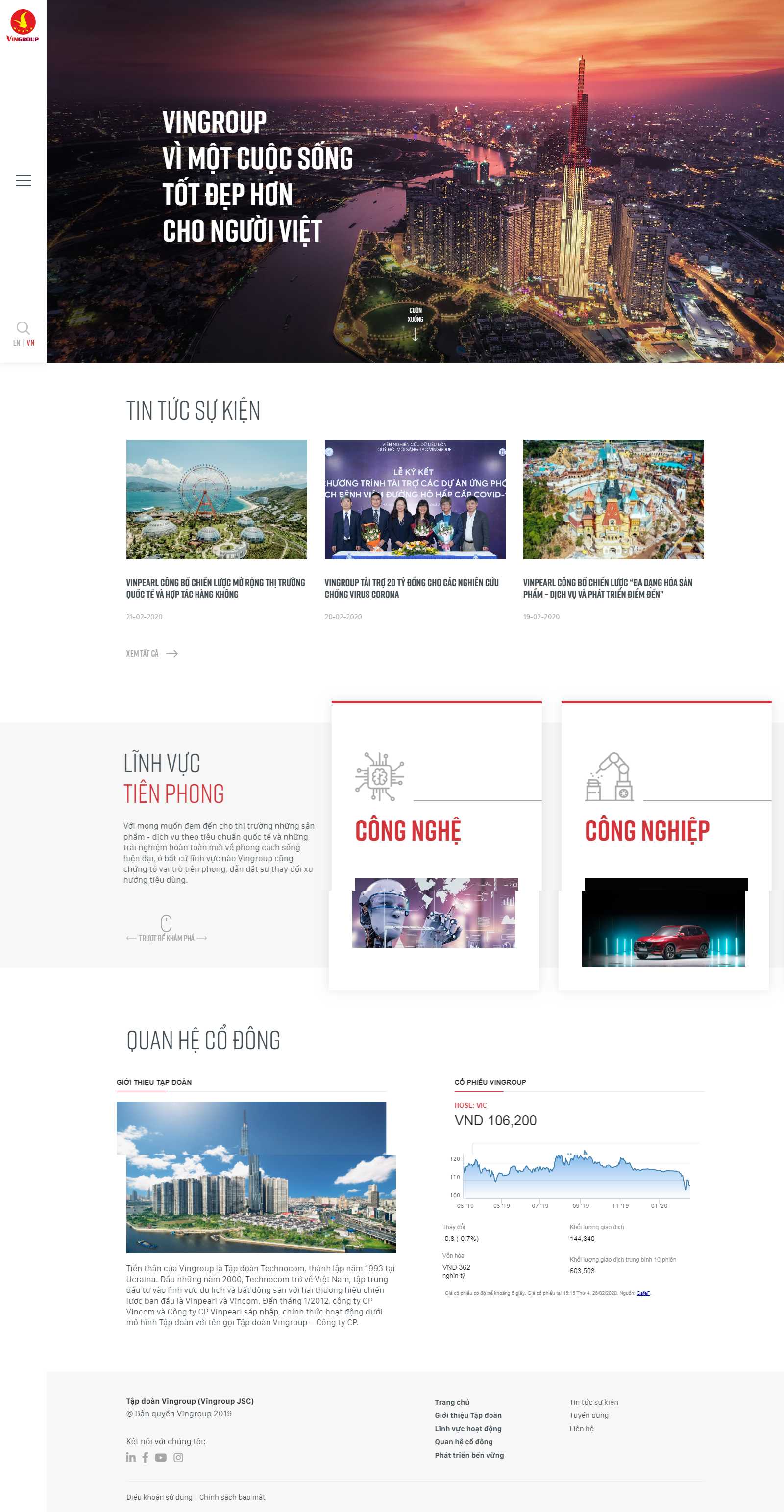 Thiết kế Website tập đoàn - vingroup.net - VietWebGroup.Vn