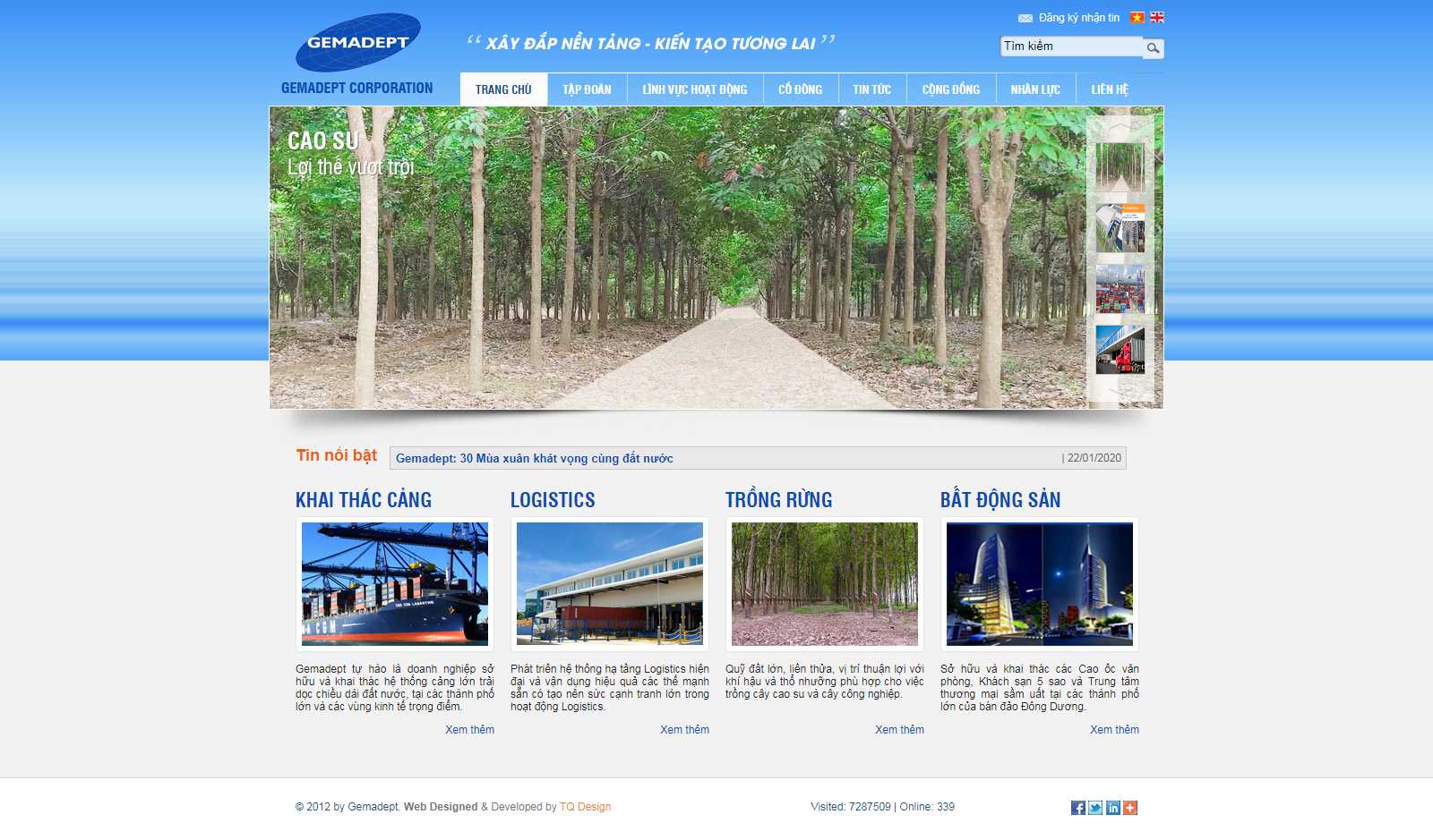 Thiết kế Website tập đoàn - www.gemadept.com.vn - VietWebGroup.Vn