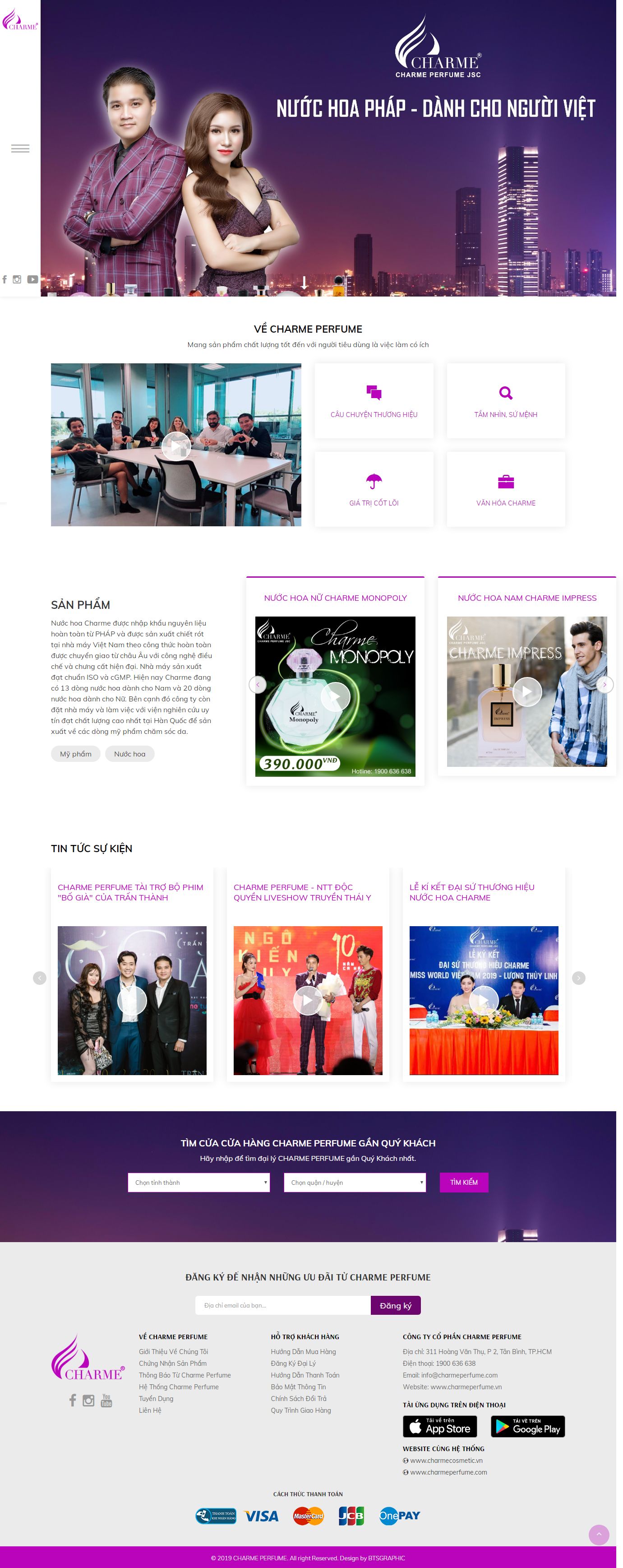 Thiết kế Website nước hoa - charmeperfume.vn - VietWebGroup.Vn