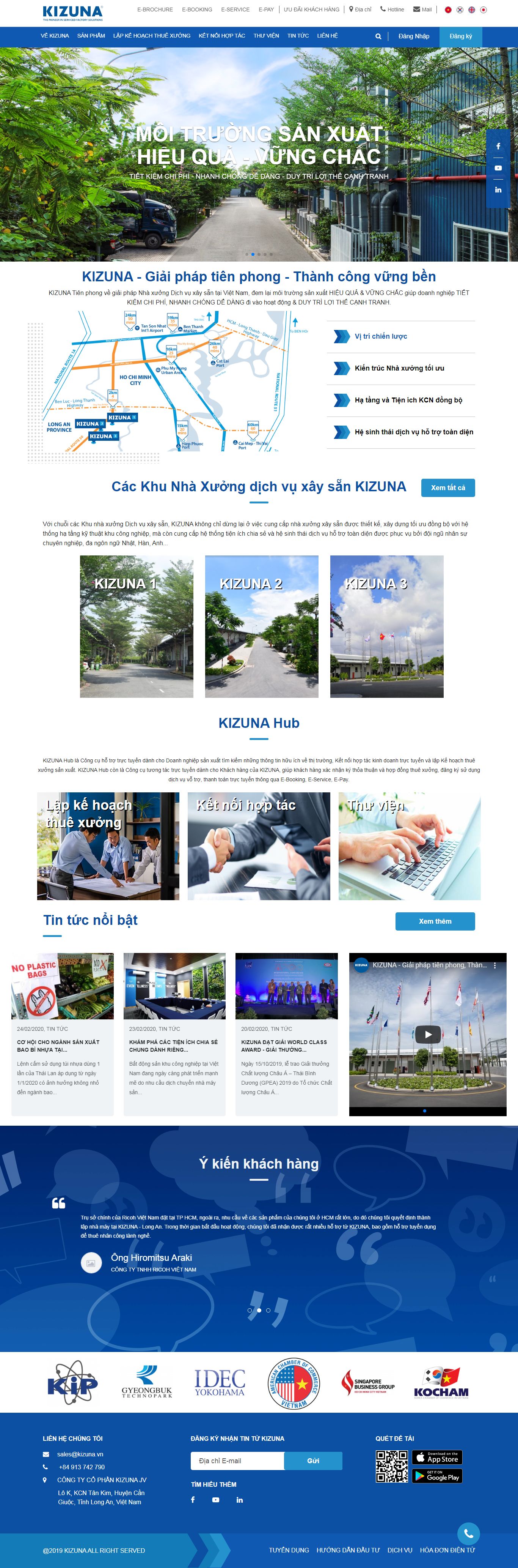 Thiết kế Website xưởng cơ khí - www.kizuna.vn - VietWebGroup.Vn