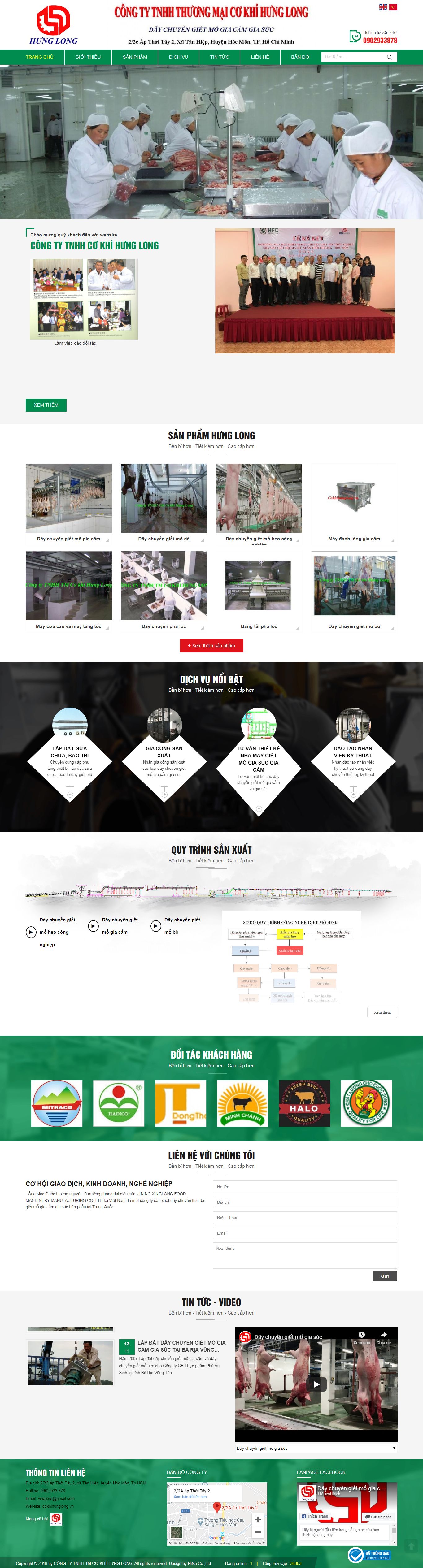 Thiết kế Website xưởng cơ khí - cokhihunglong.vn - VietWebGroup.Vn