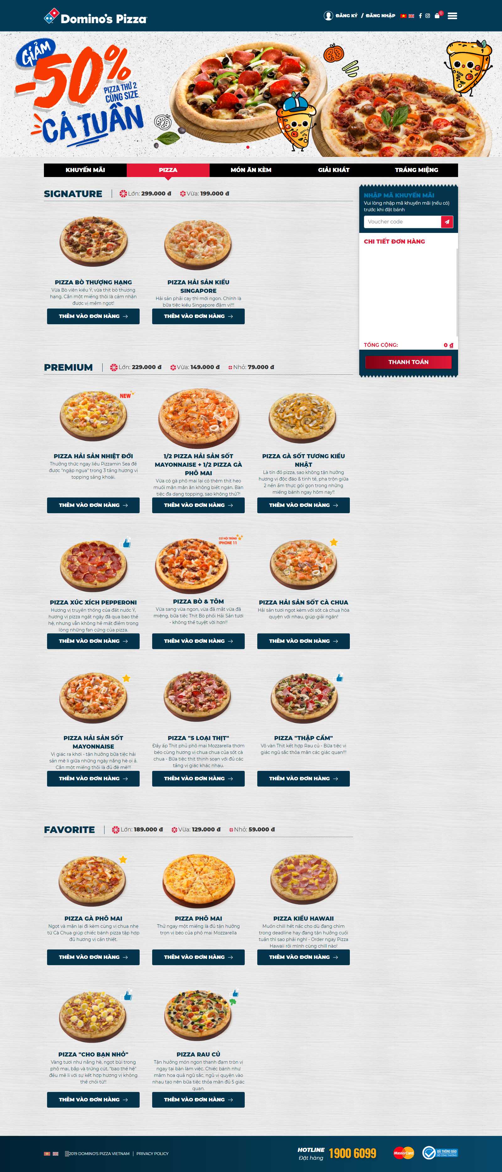 Thiết kế Website bánh pizza - dominos.vn - VietWebGroup.Vn