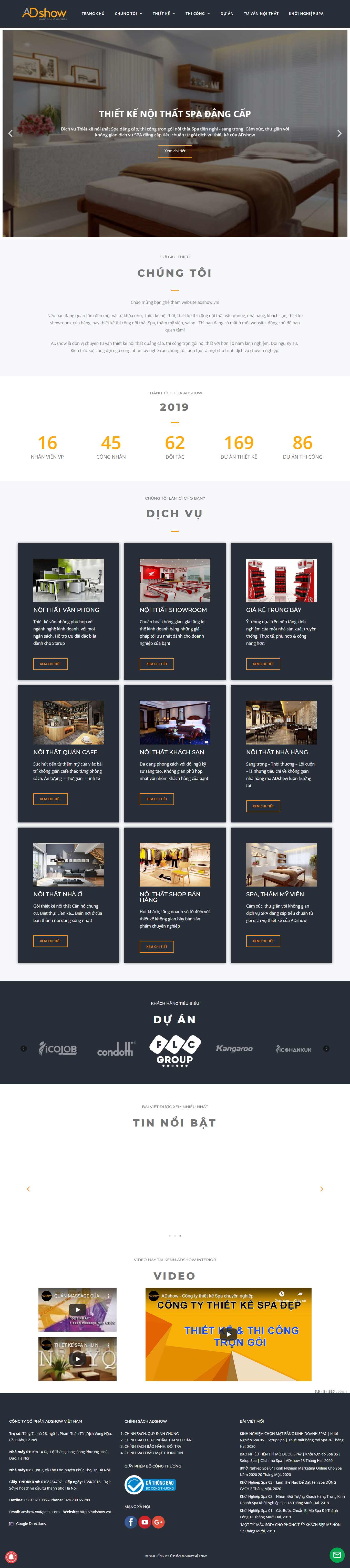 Thiết kế Website trang trí nội thất - adshow.vn - VietWebGroup.Vn