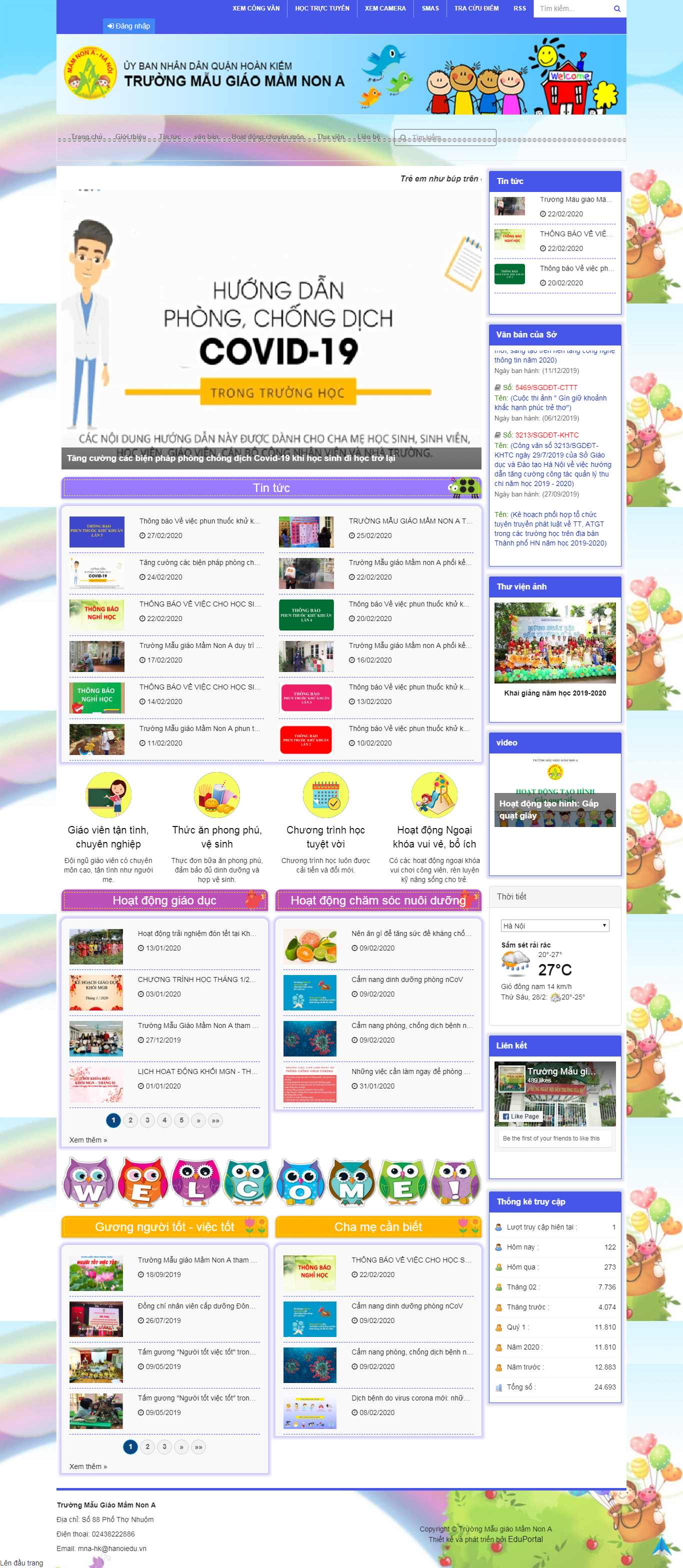 Thiết kế Website trường mẫu giáo - mna.hoankiem.edu.vn - VietWebGroup.Vn