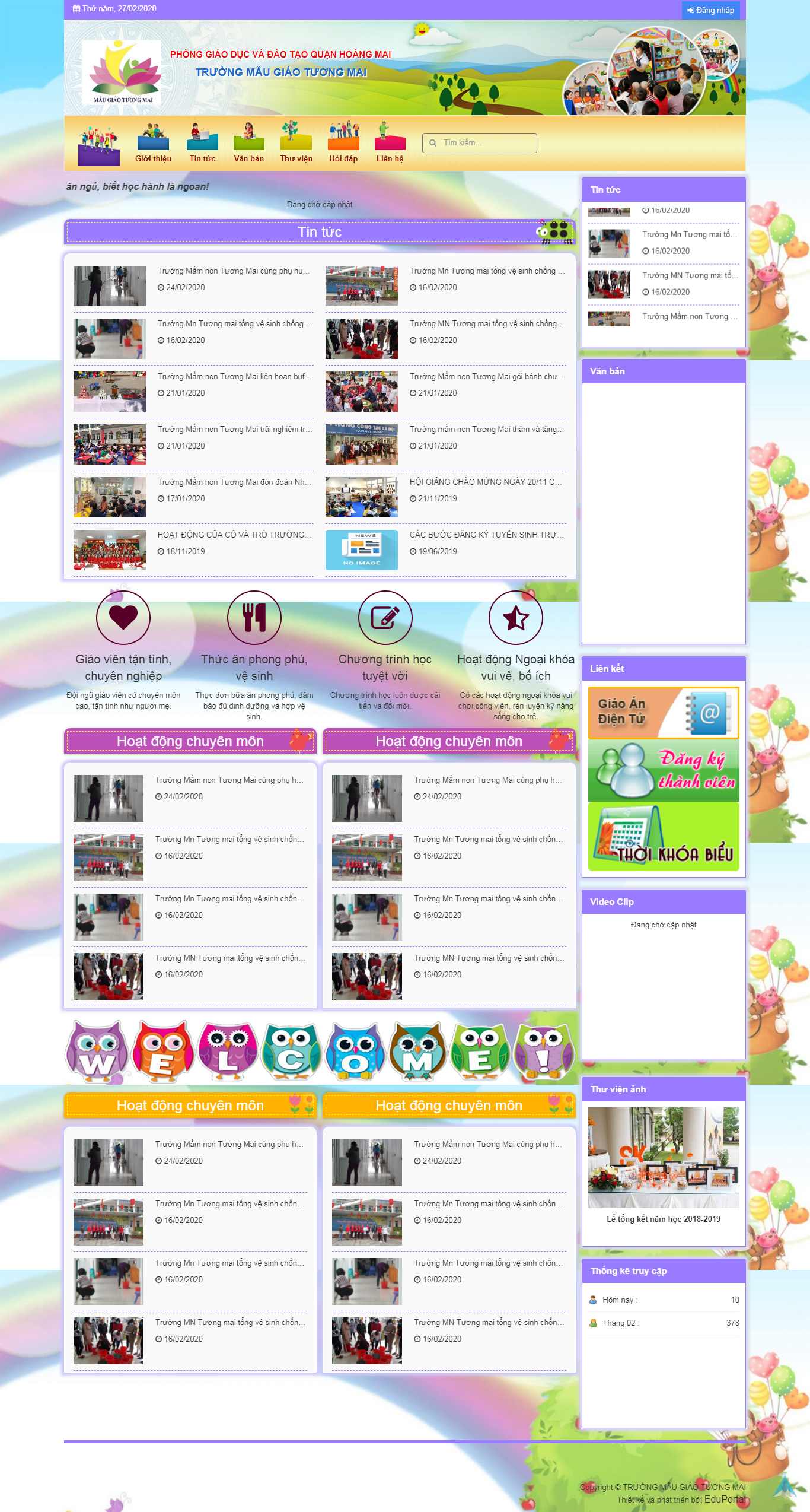 Thiết kế Website trường mẫu giáo - maugiaotuongmai.edu.vn - VietWebGroup.Vn