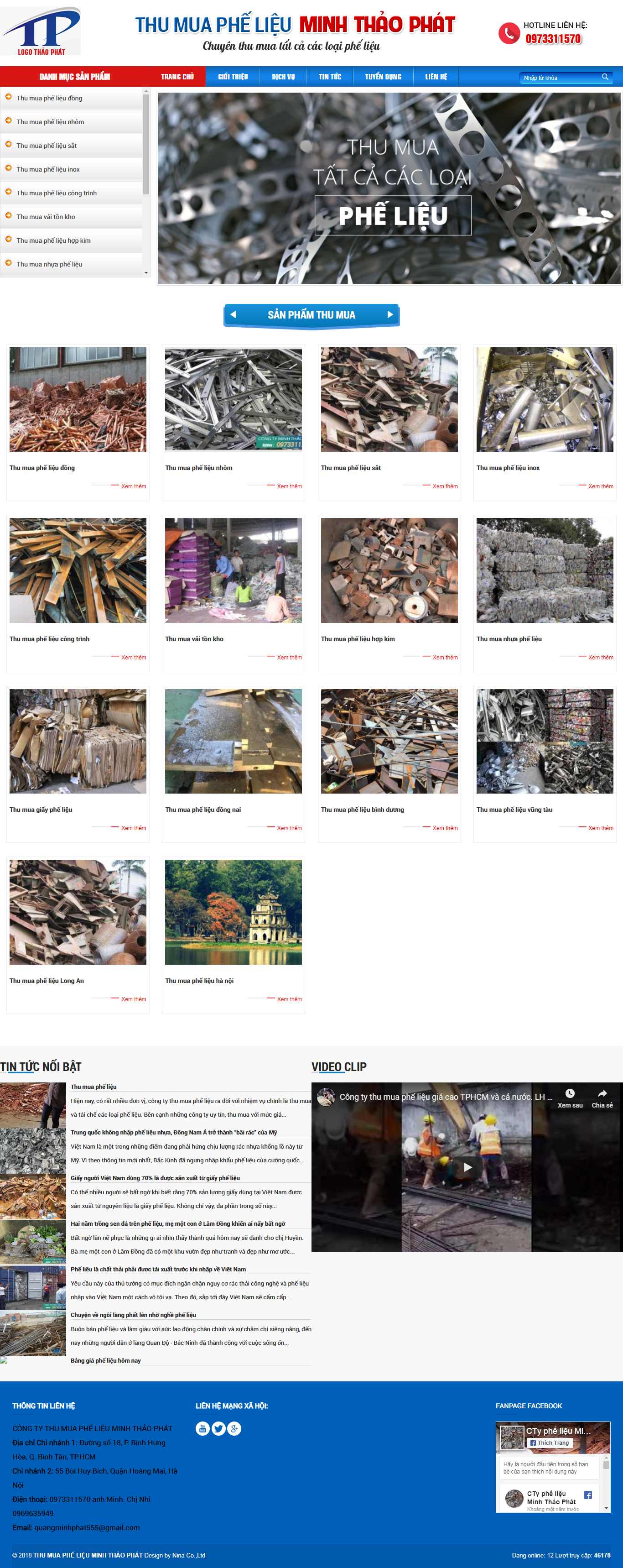 Thiết kế Website kinh doanh phế liệu - phelieuminhphat.com - VietWebGroup.Vn