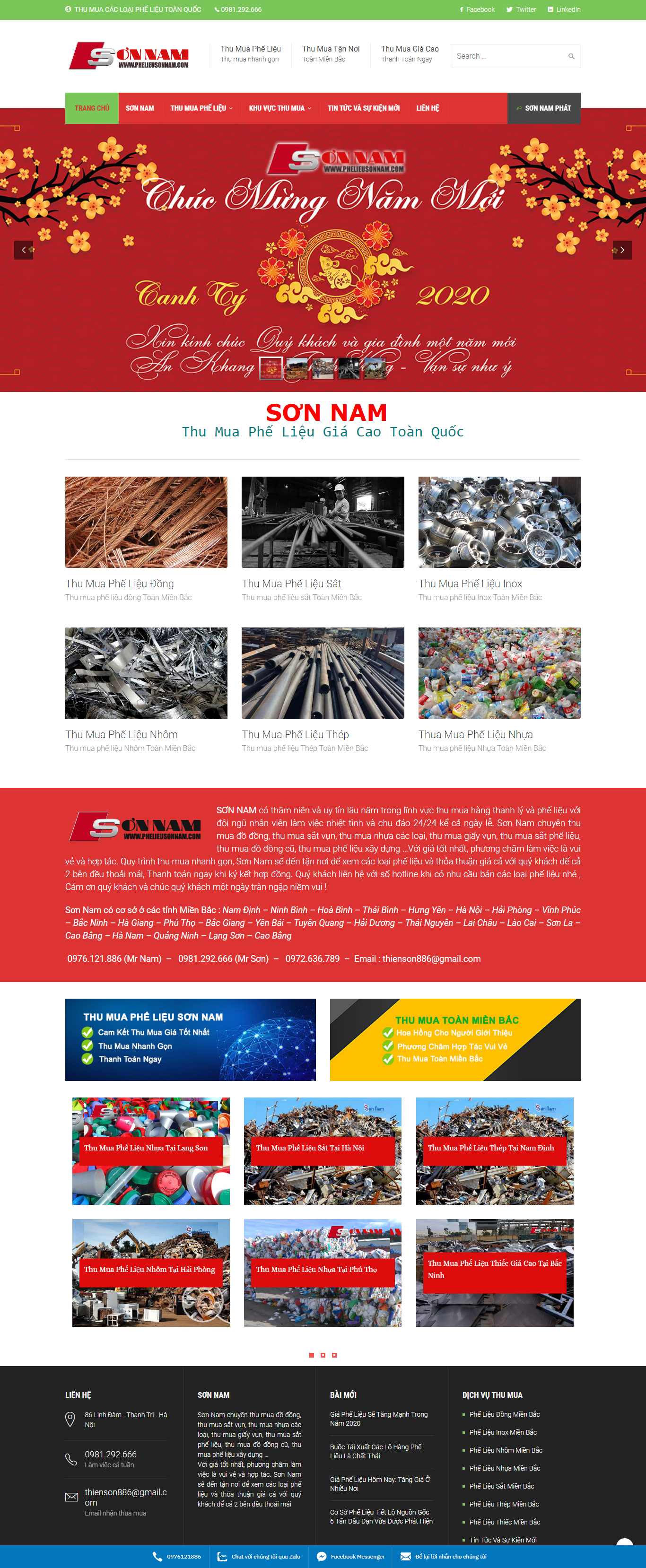 Thiết kế Website kinh doanh phế liệu - www.phelieusonnam.com - VietWebGroup.Vn