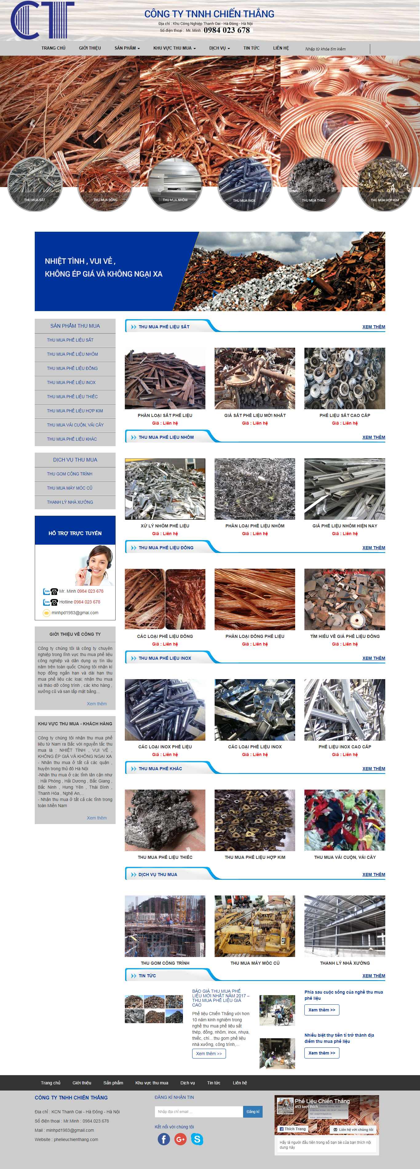 Thiết kế Website tập đoàn - phelieuchienthang.com - VietWebGroup.Vn