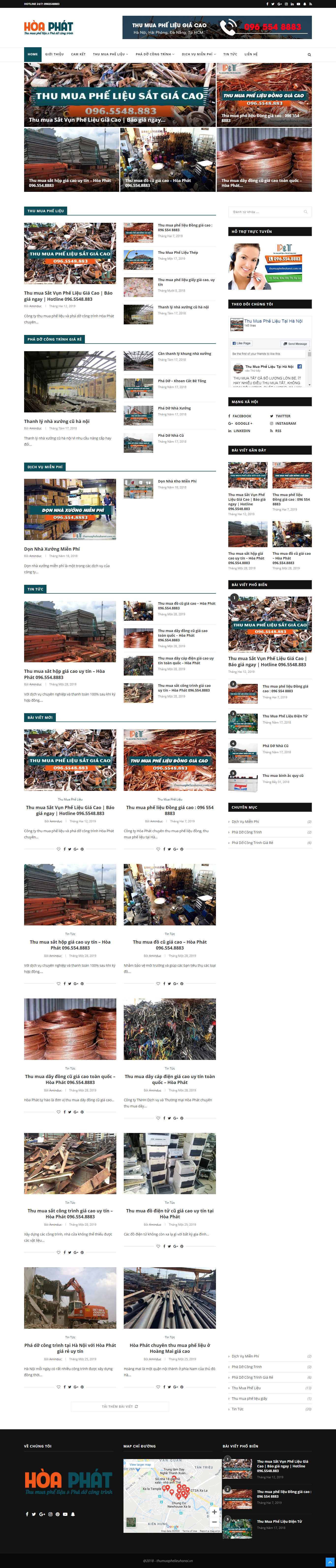Thiết kế Website kinh doanh phế liệu - thumuaphelieuhanoi.com.vn - VietWebGroup.Vn