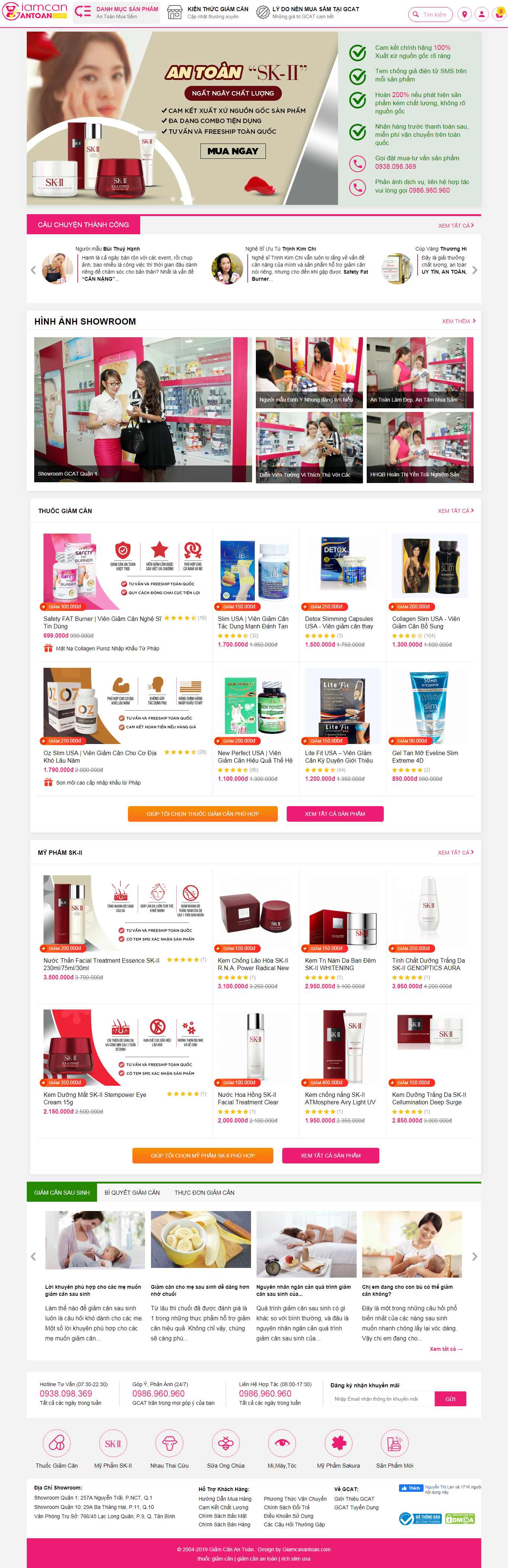 Thiết kế Website thuốc giảm cân - giamcanantoan.com - VietWebGroup.Vn