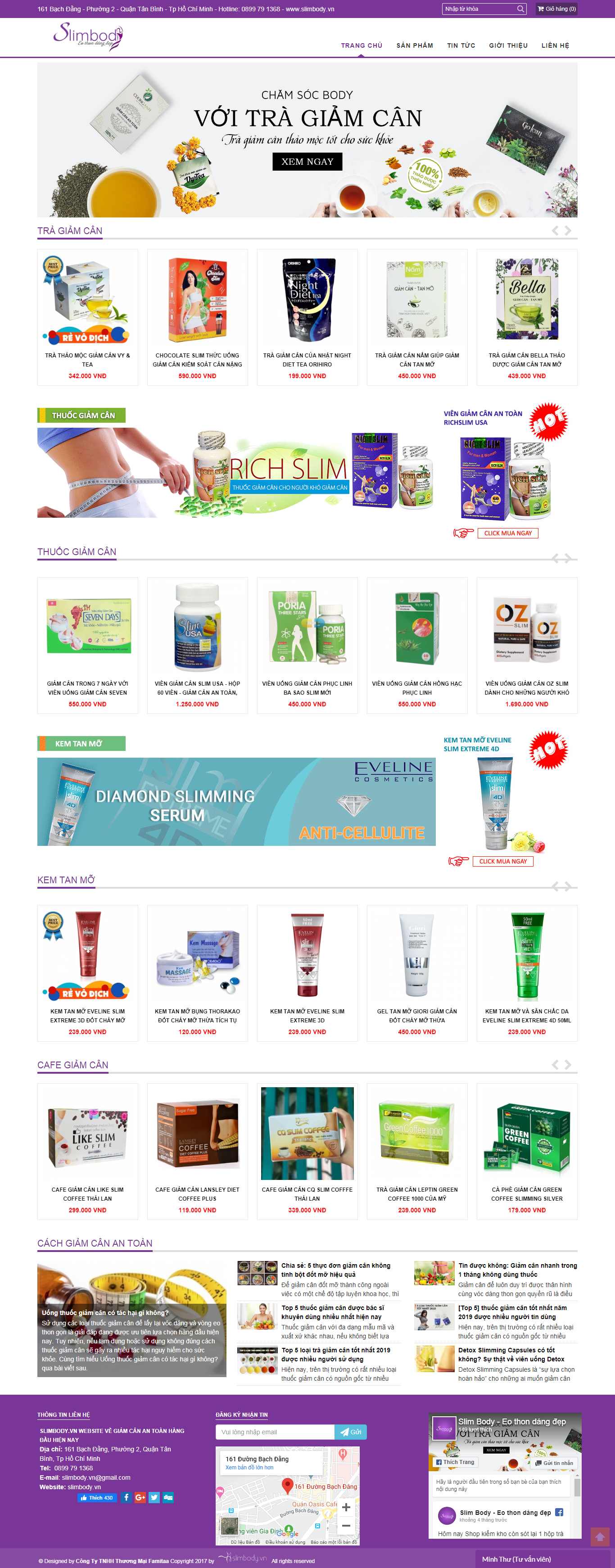 Thiết kế Website thuốc giảm cân - slimbody.vn - VietWebGroup.Vn