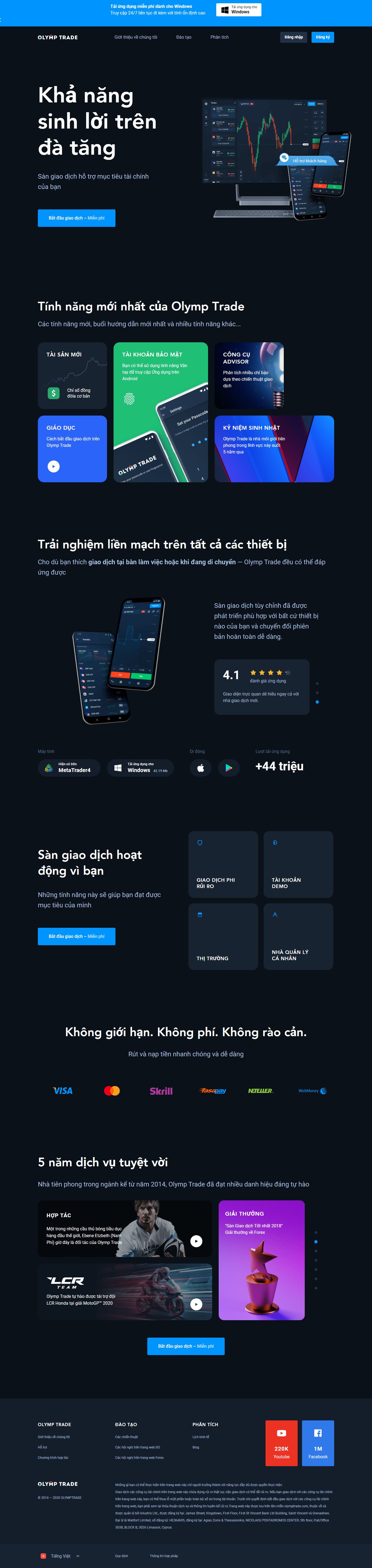 Thiết kế Website sàn giao dịch - olymptrade.com - VietWebGroup.Vn