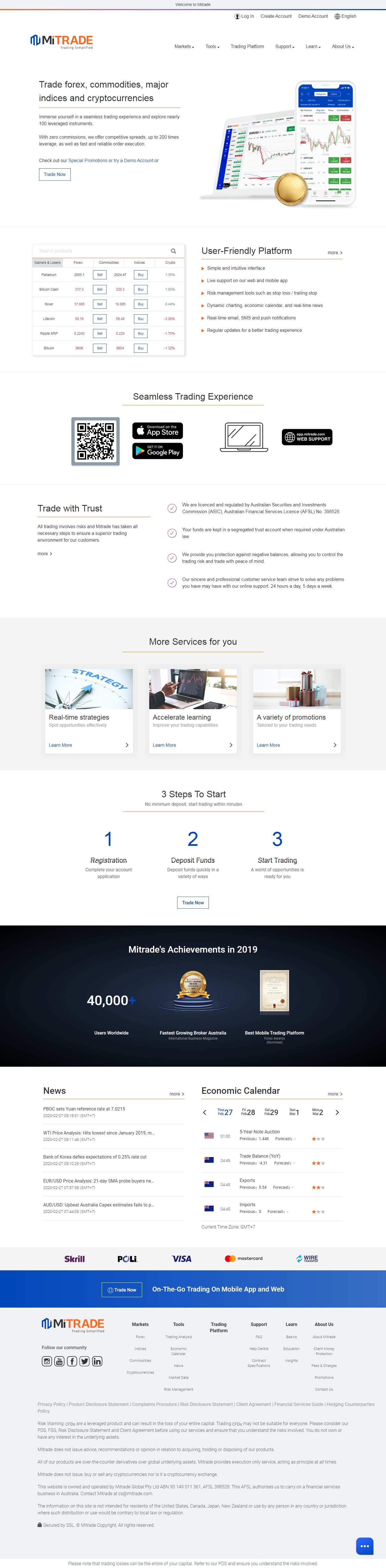 Thiết kế Website sàn giao dịch - www.mitrade.com - VietWebGroup.Vn