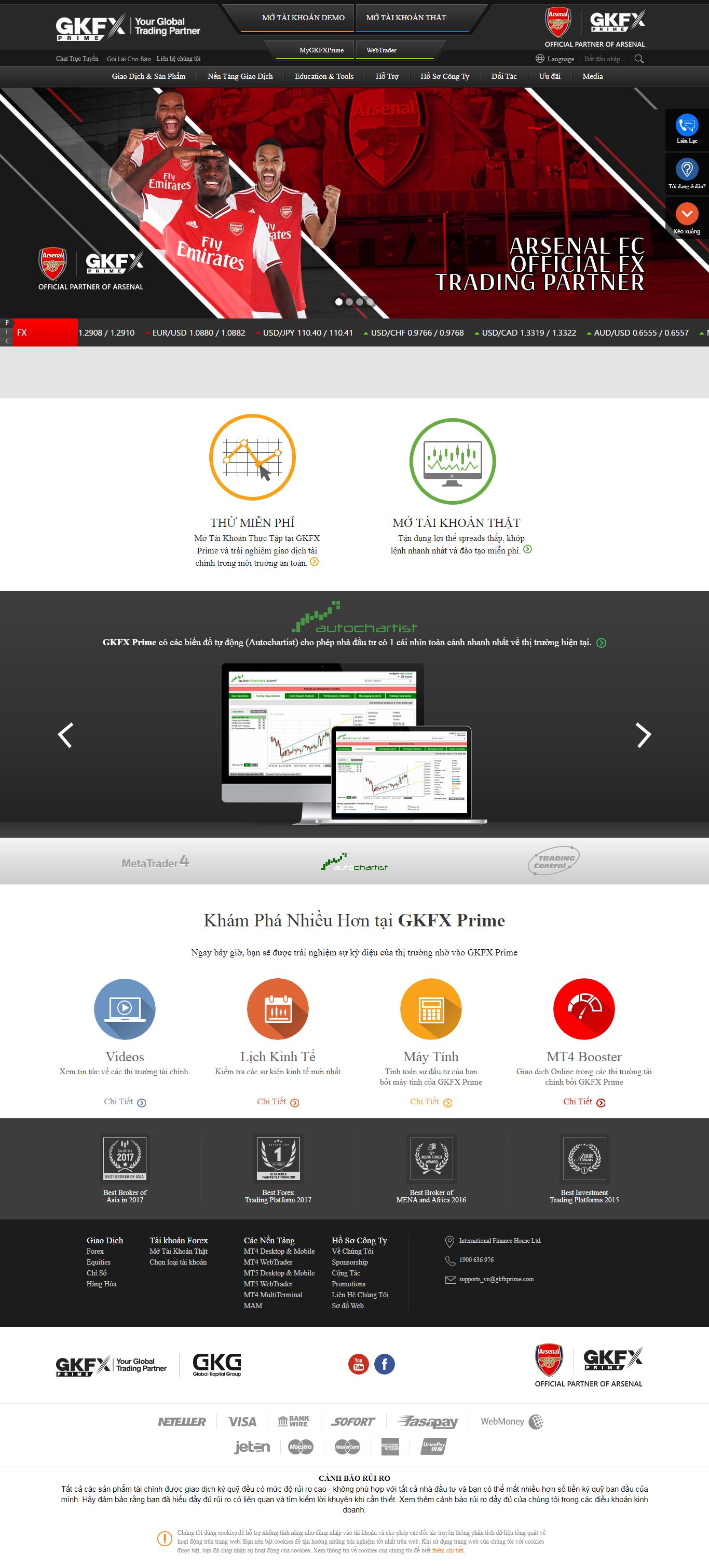 Thiết kế Website sàn giao dịch - www.gkfxprime.com - VietWebGroup.Vn