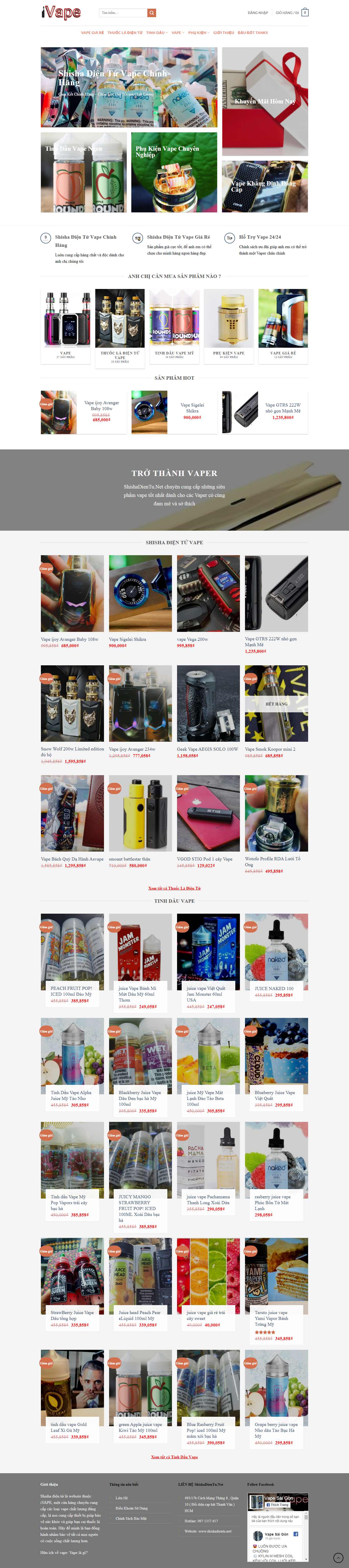 Thiết kế Website thuốc lá điện tử - www.shishadientu.net - VietWebGroup.Vn