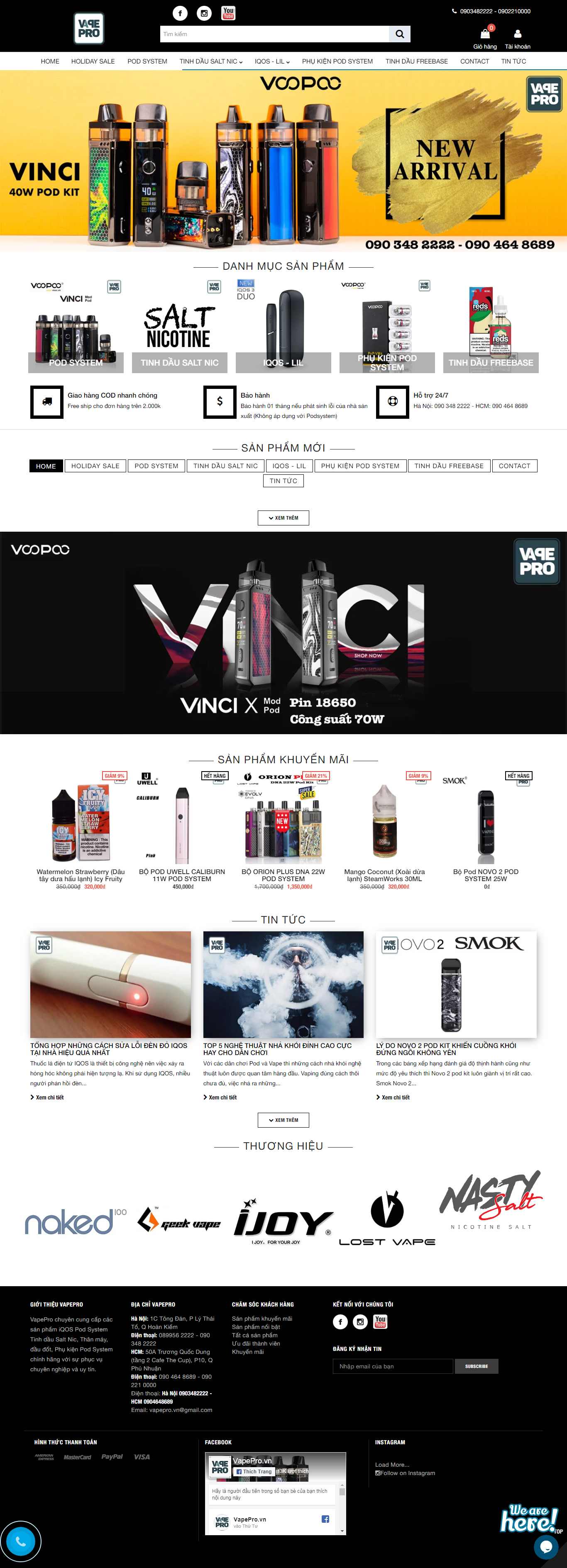 Thiết kế Website thuốc lá điện tử - vapepro.vn - VietWebGroup.Vn