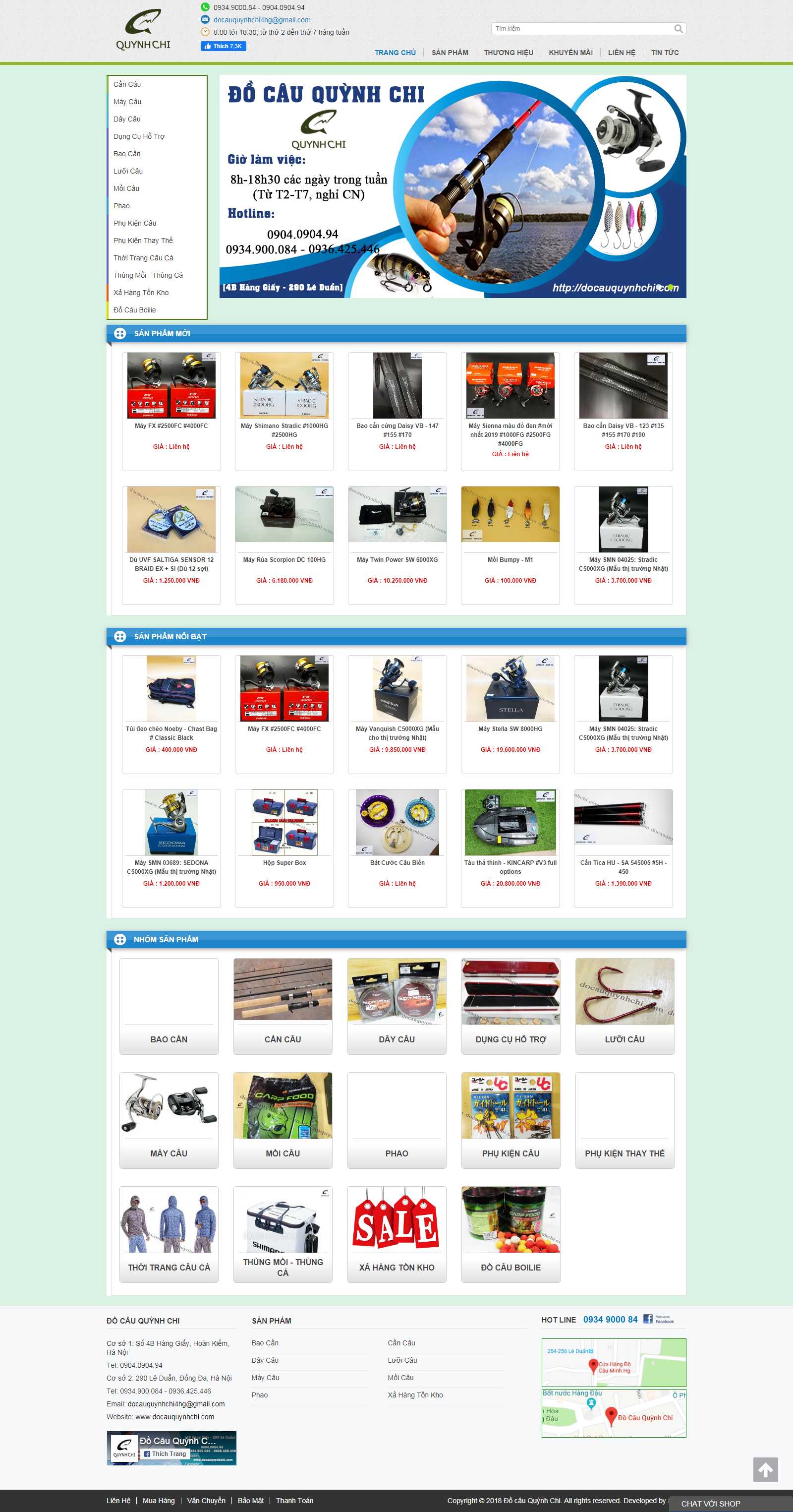 Thiết kế Website đồ câu cá - docauquynhchi.com - VietWebGroup.Vn