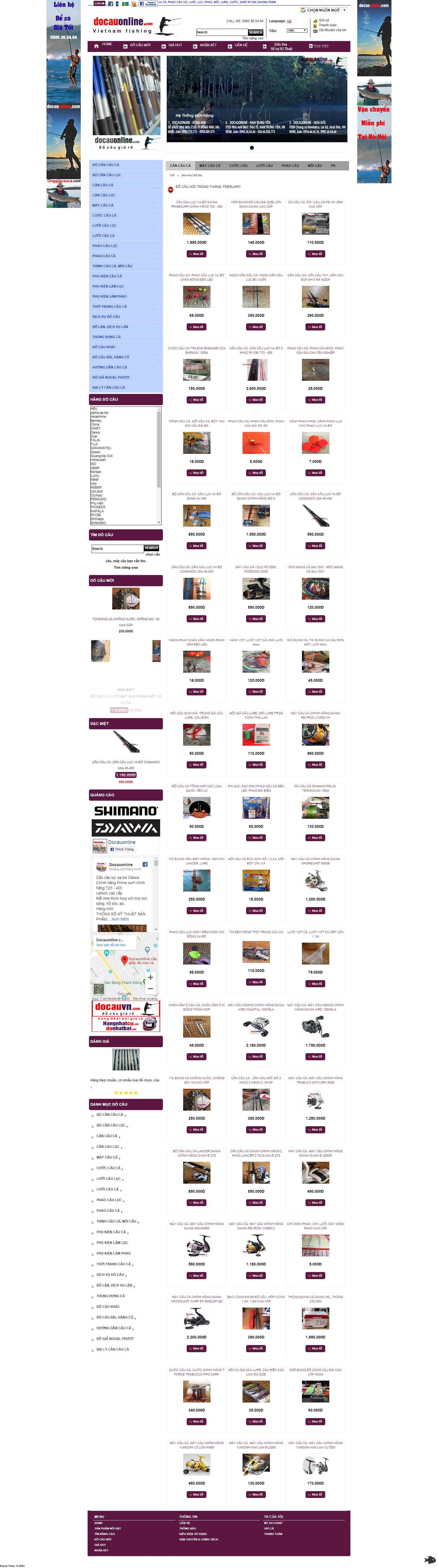 Thiết kế Website đồ câu cá - docauonline.com - VietWebGroup.Vn