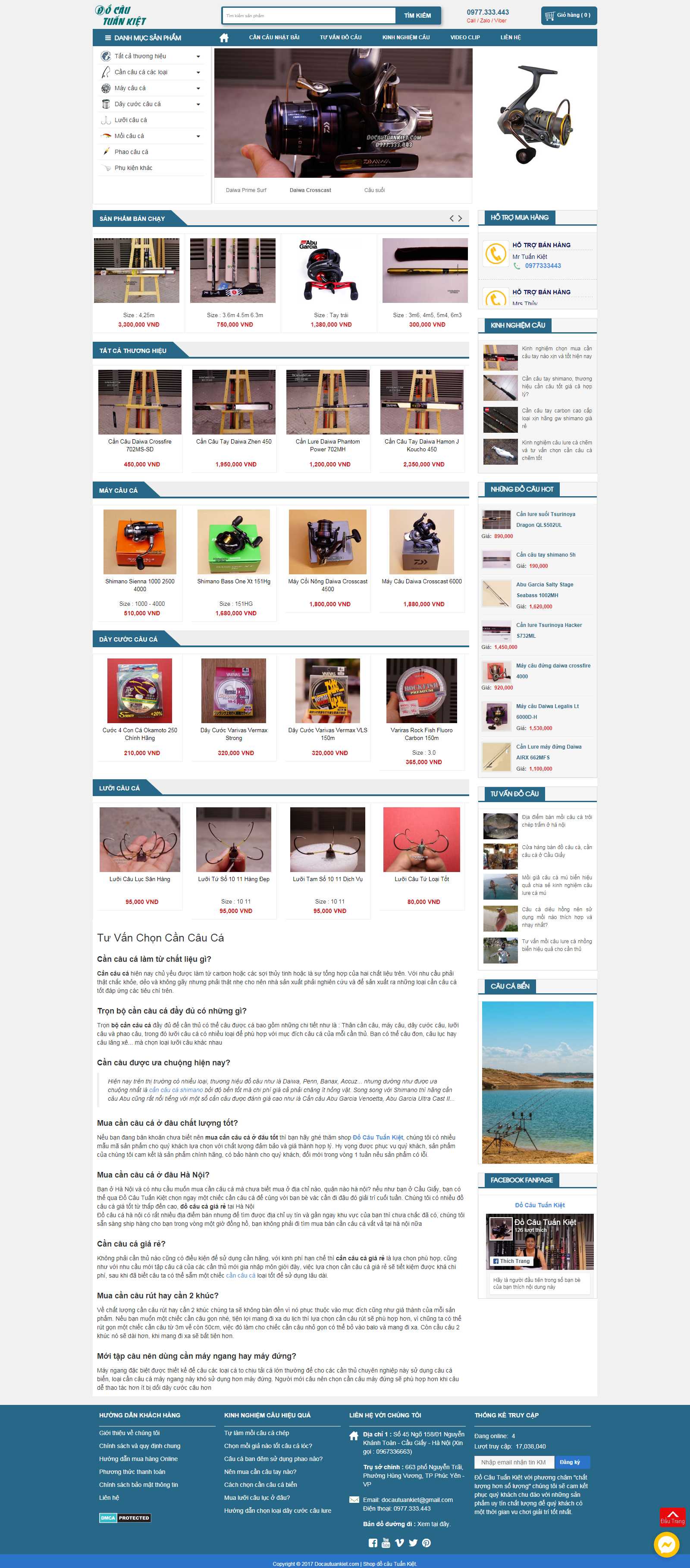 Thiết kế Website cần câu cá - docautuankiet.com - VietWebGroup.Vn