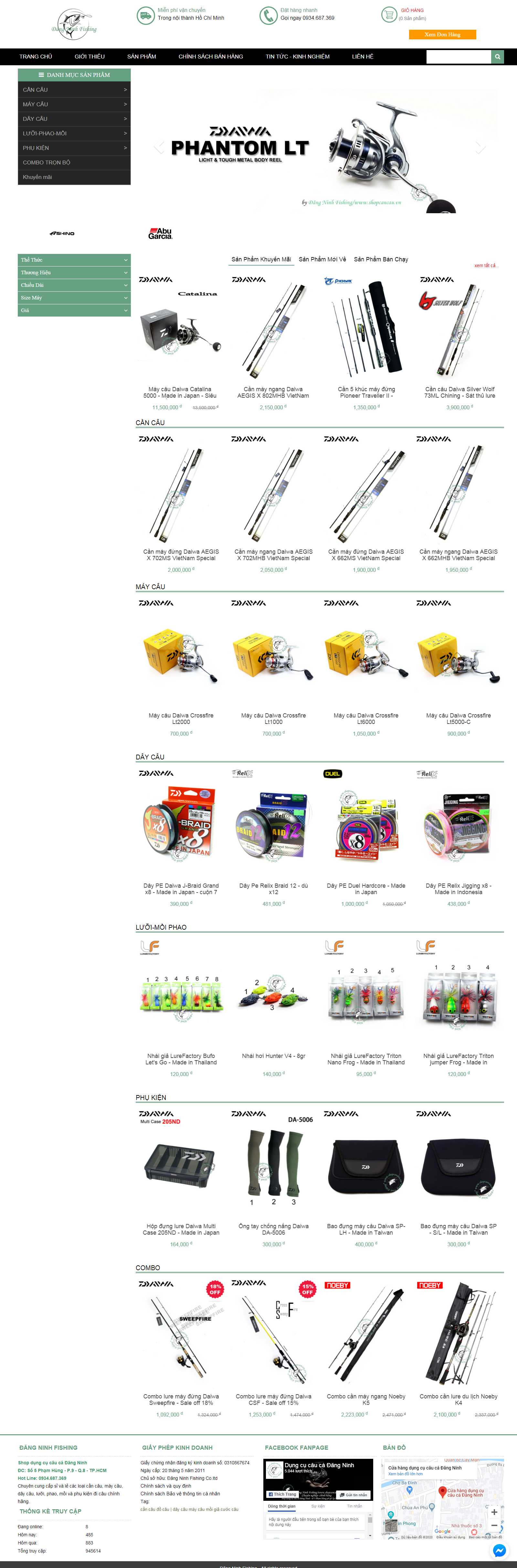 Thiết kế Website cần câu cá - www.shopcancau.vn - VietWebGroup.Vn