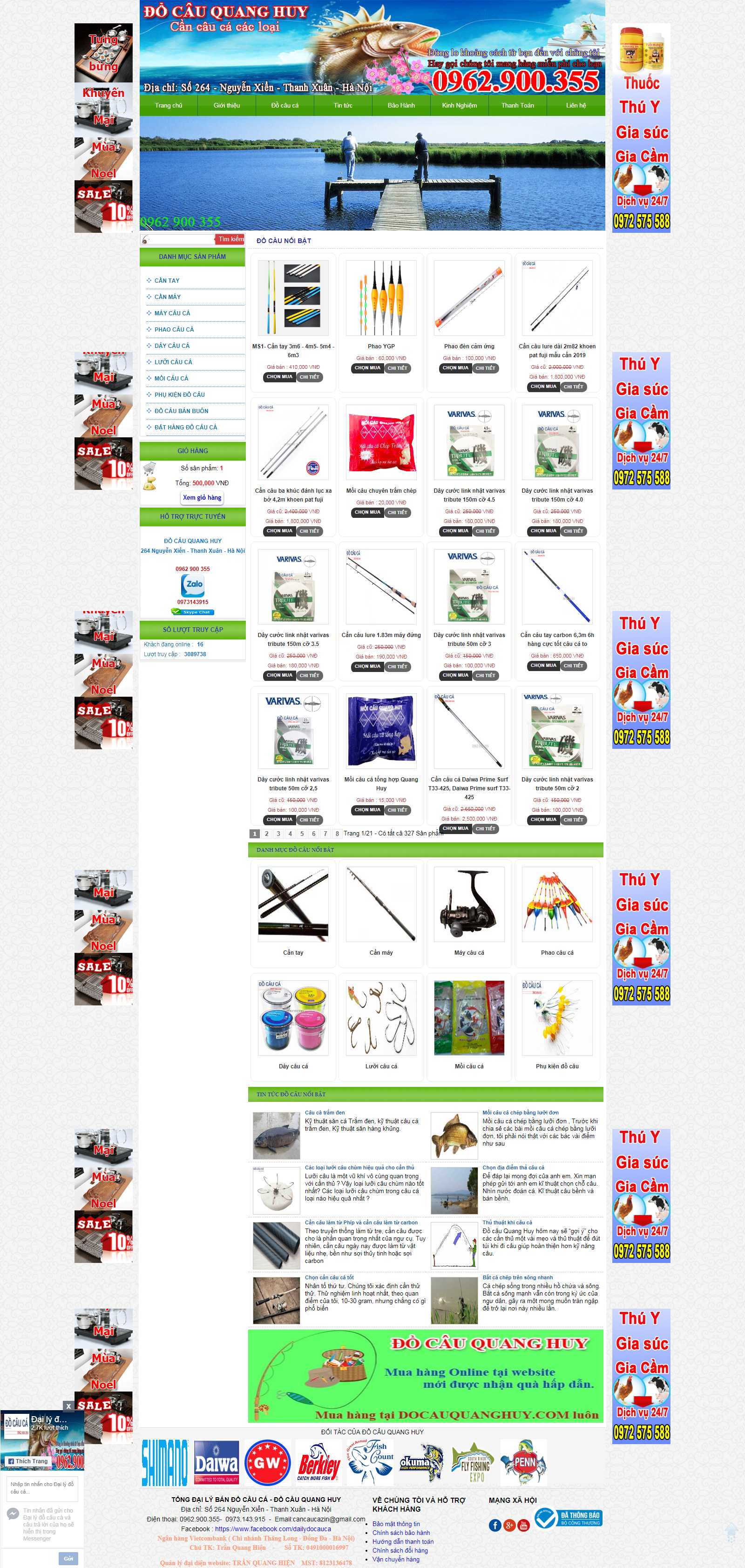 Thiết kế Website cần câu cá - docauquanghuy.com - VietWebGroup.Vn