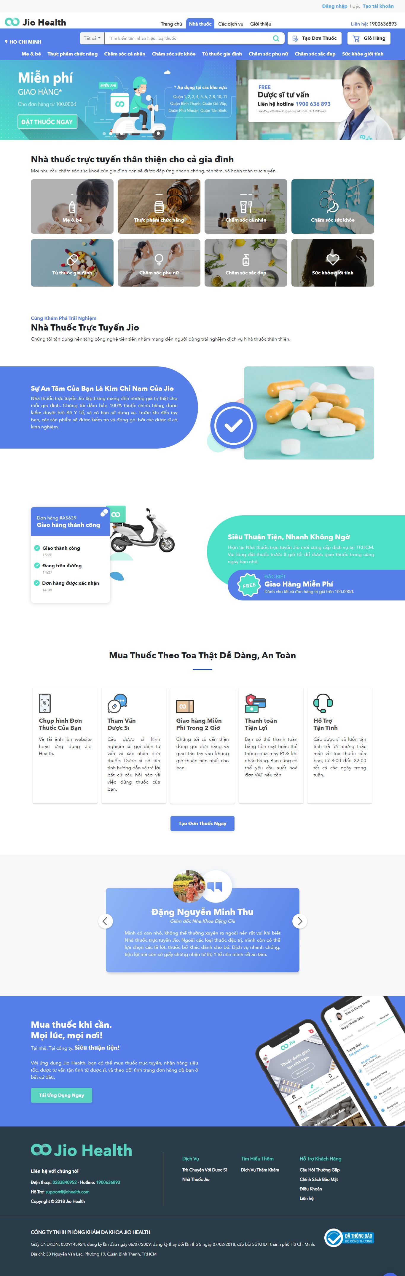 Thiết kế Website hiệu thuốc - pharmacy.jiohealth.com - VietWebGroup.Vn