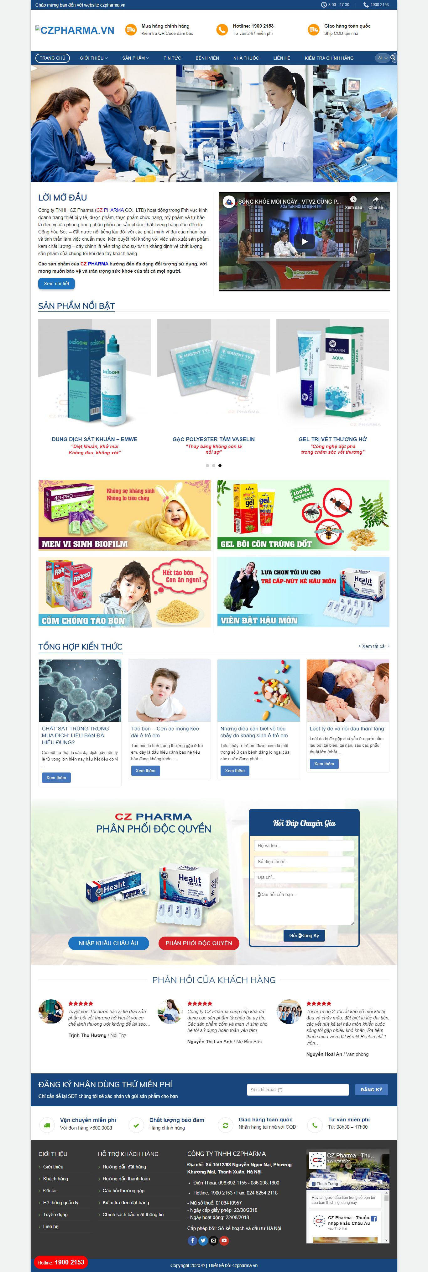 Thiết kế Website hiệu thuốc - czpharma.vn - VietWebGroup.Vn