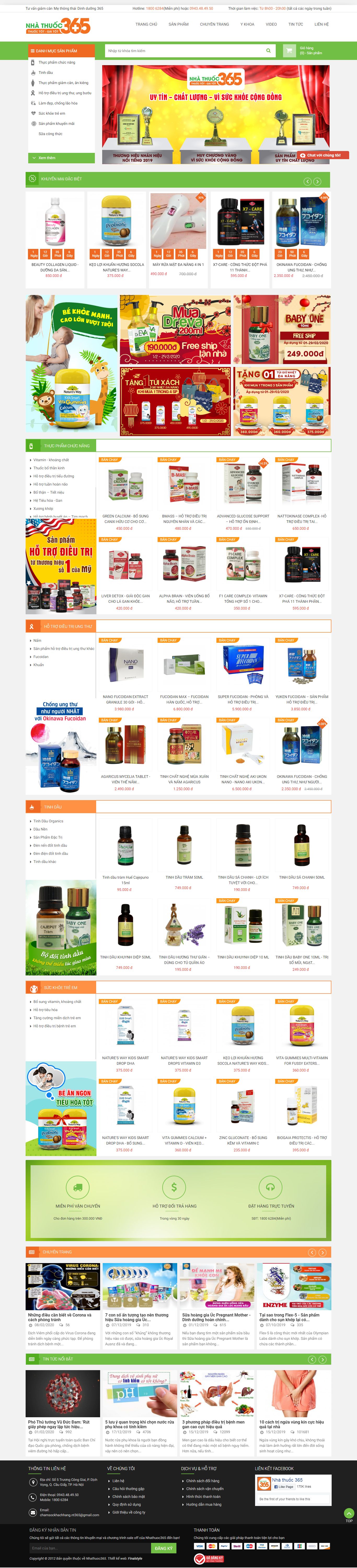 Thiết kế Website hiệu thuốc - nhathuoc365.vn - VietWebGroup.Vn