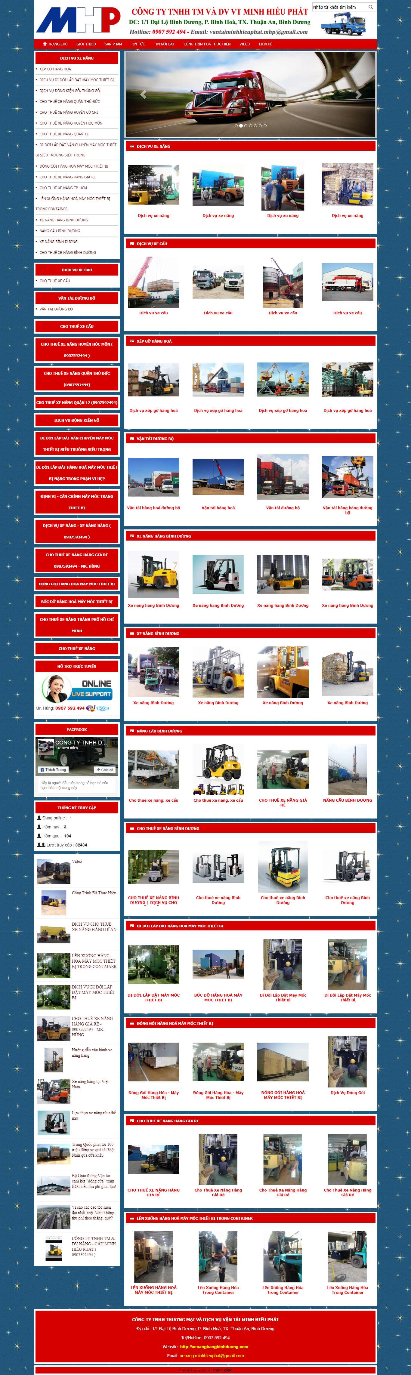 Thiết kế Website xe nâng hàng - xenanghangbinhduong.com - VietWebGroup.Vn