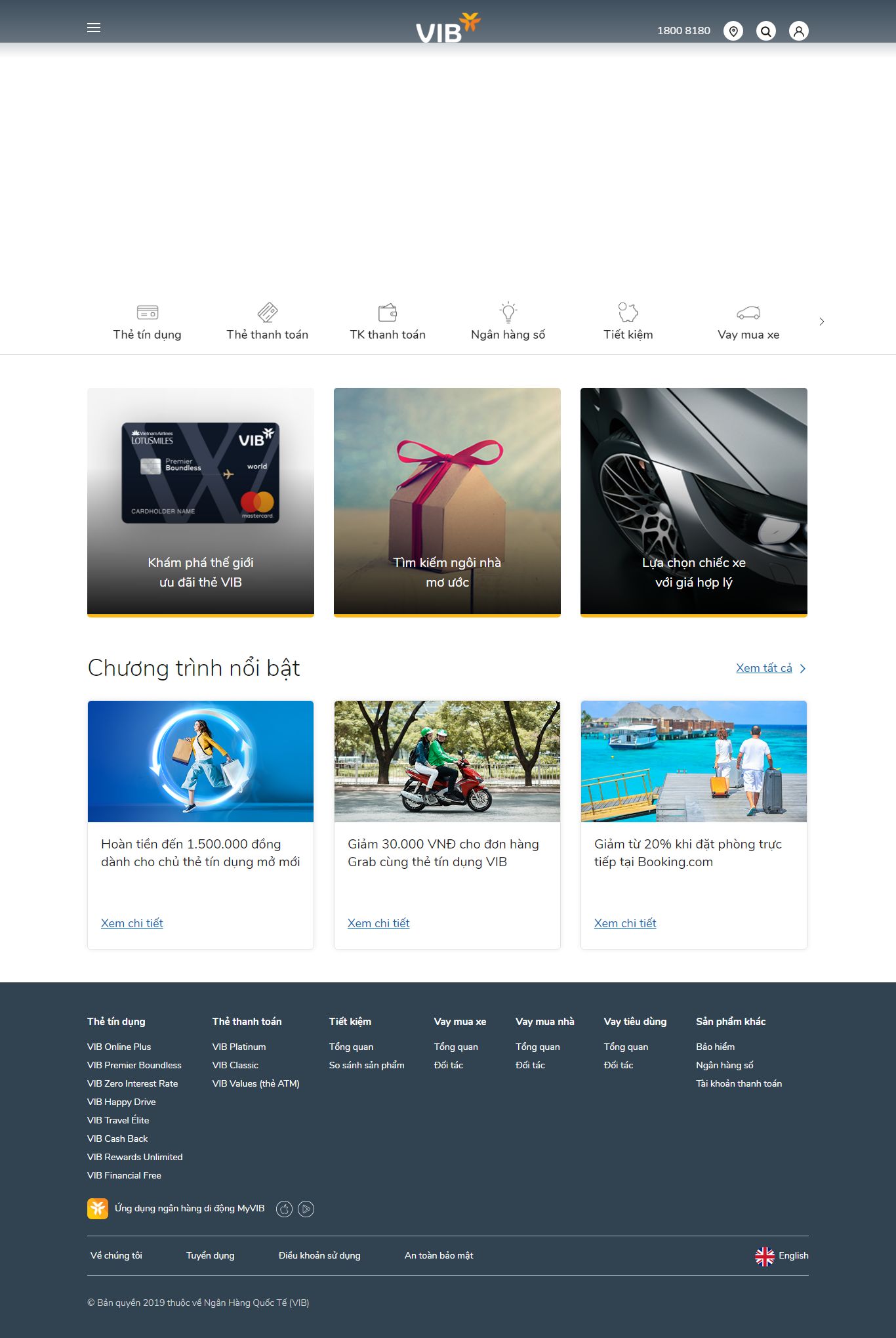 Thiết kế Website ngân hàng - www.vib.com.vn - VietWebGroup.Vn