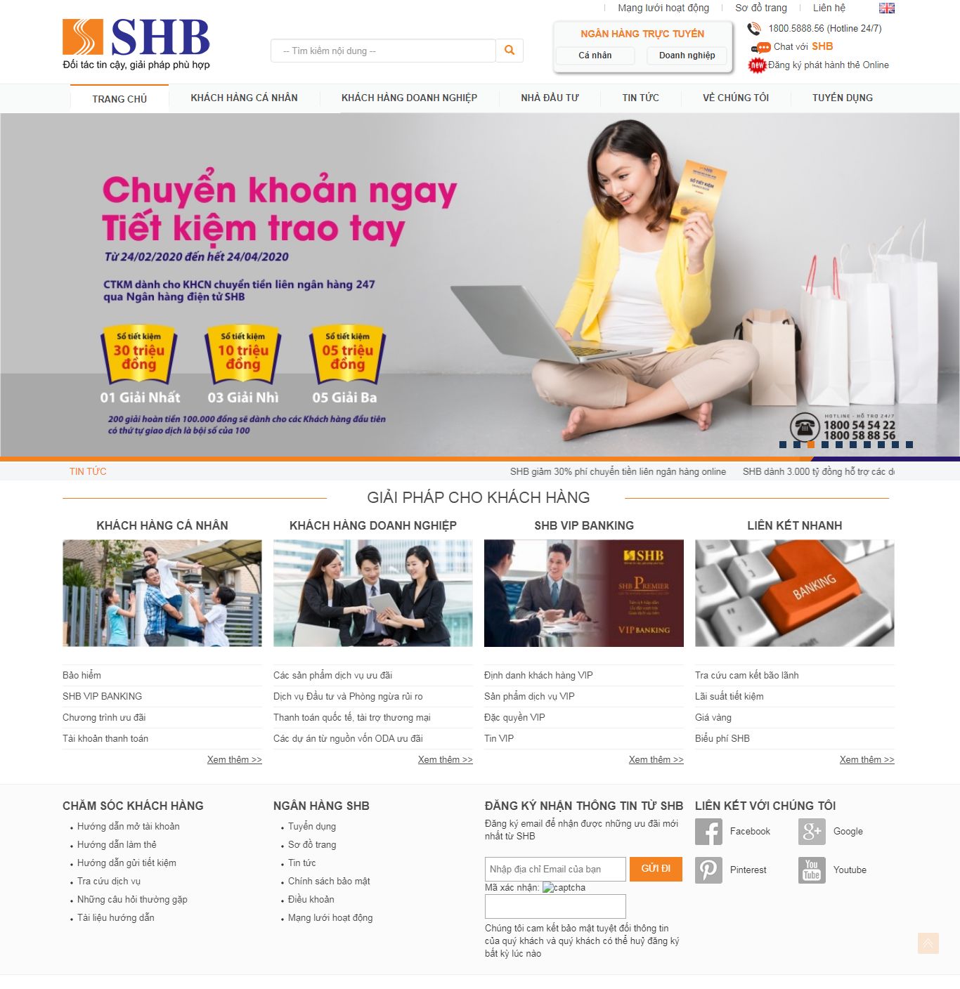 Thiết kế Website ngân hàng - www.shb.com.vn - VietWebGroup.Vn